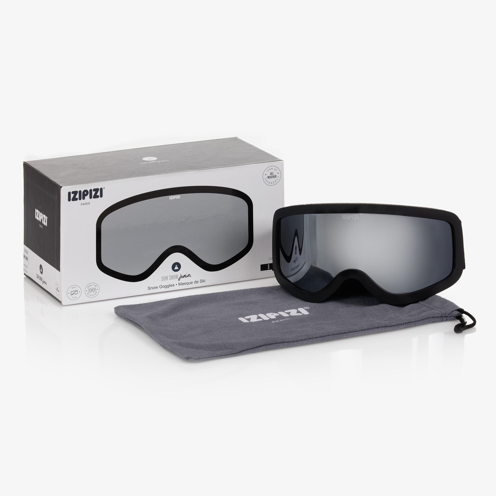 Black Ski Goggles - View 3