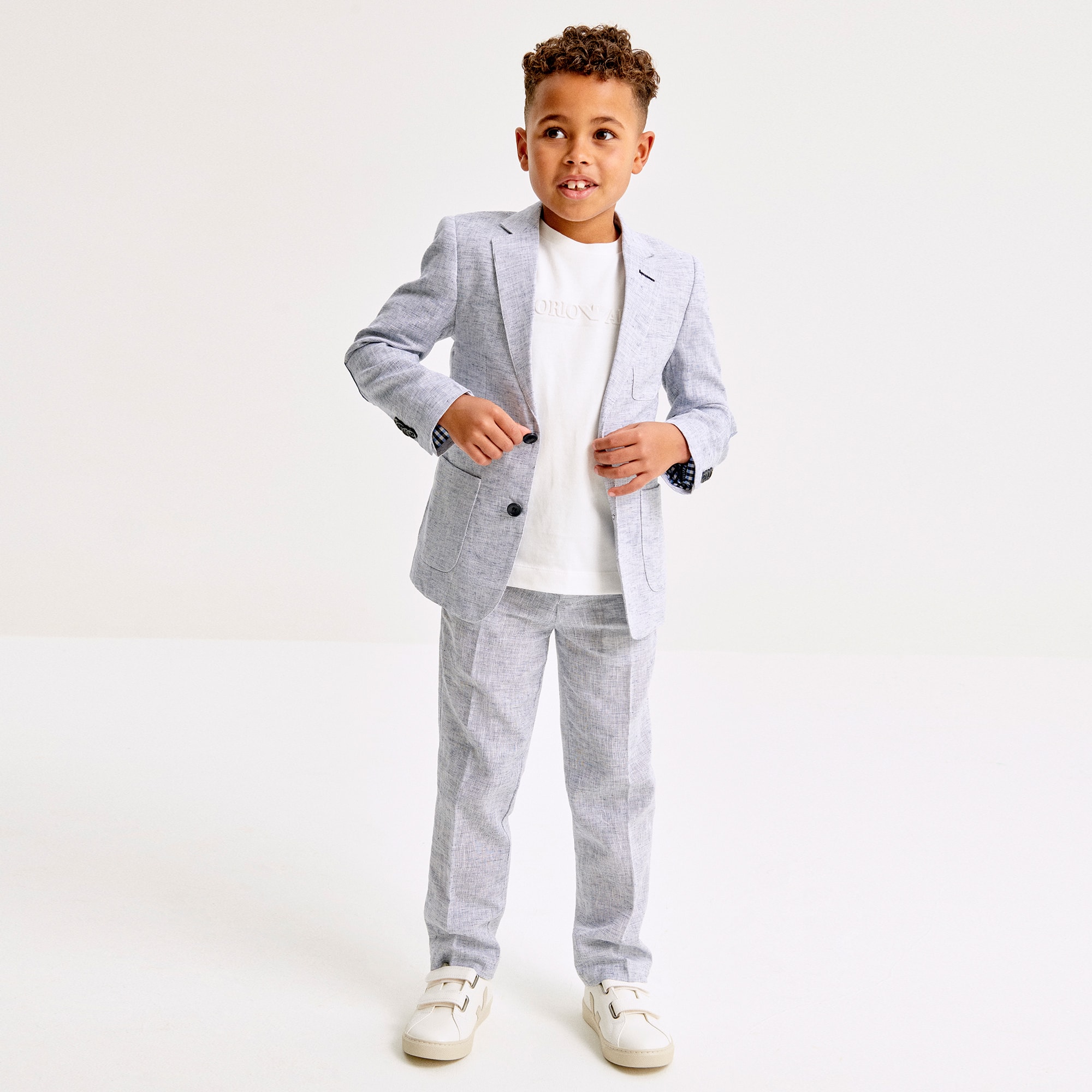 Boys Light Blue Suit - View 2