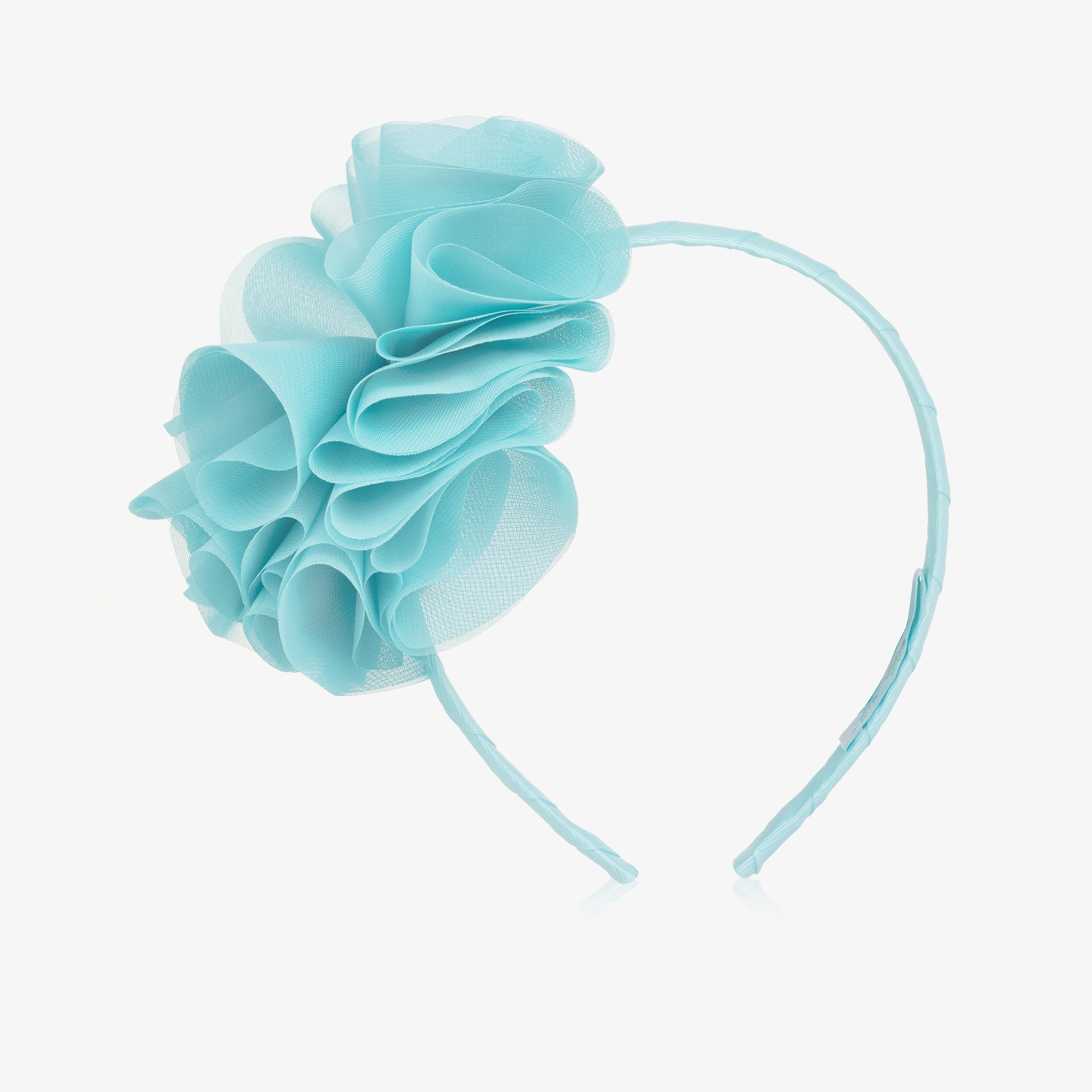 Girls Blue Chiffon Flower Hairband - View 3