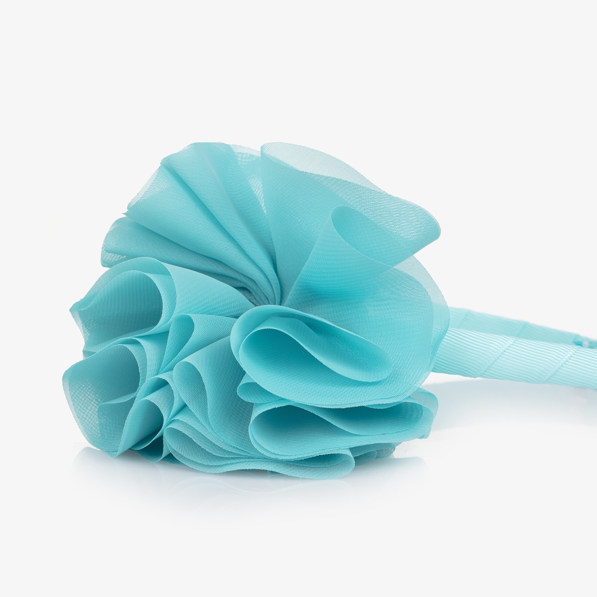 Girls Blue Chiffon Flower Hairband - View 5