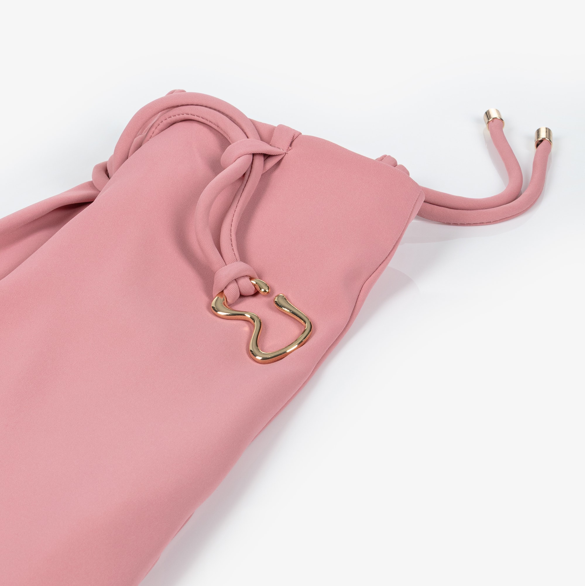 Girls Pink Crêpe Ruffle Trim Trouser Set - View 6