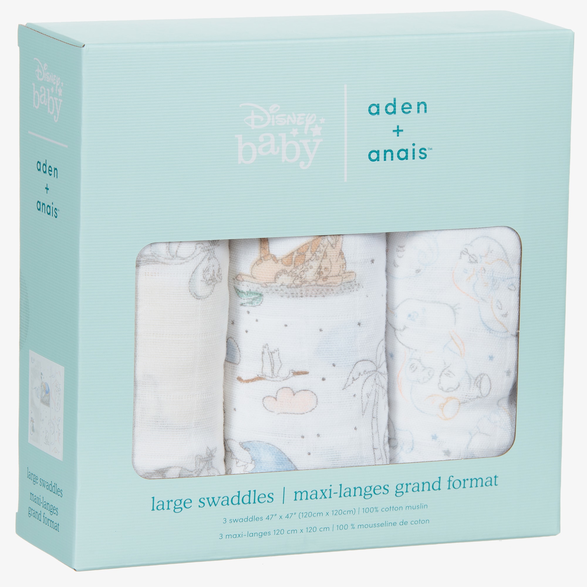White Cotton Disney Swaddles (3 Pack) - View 3