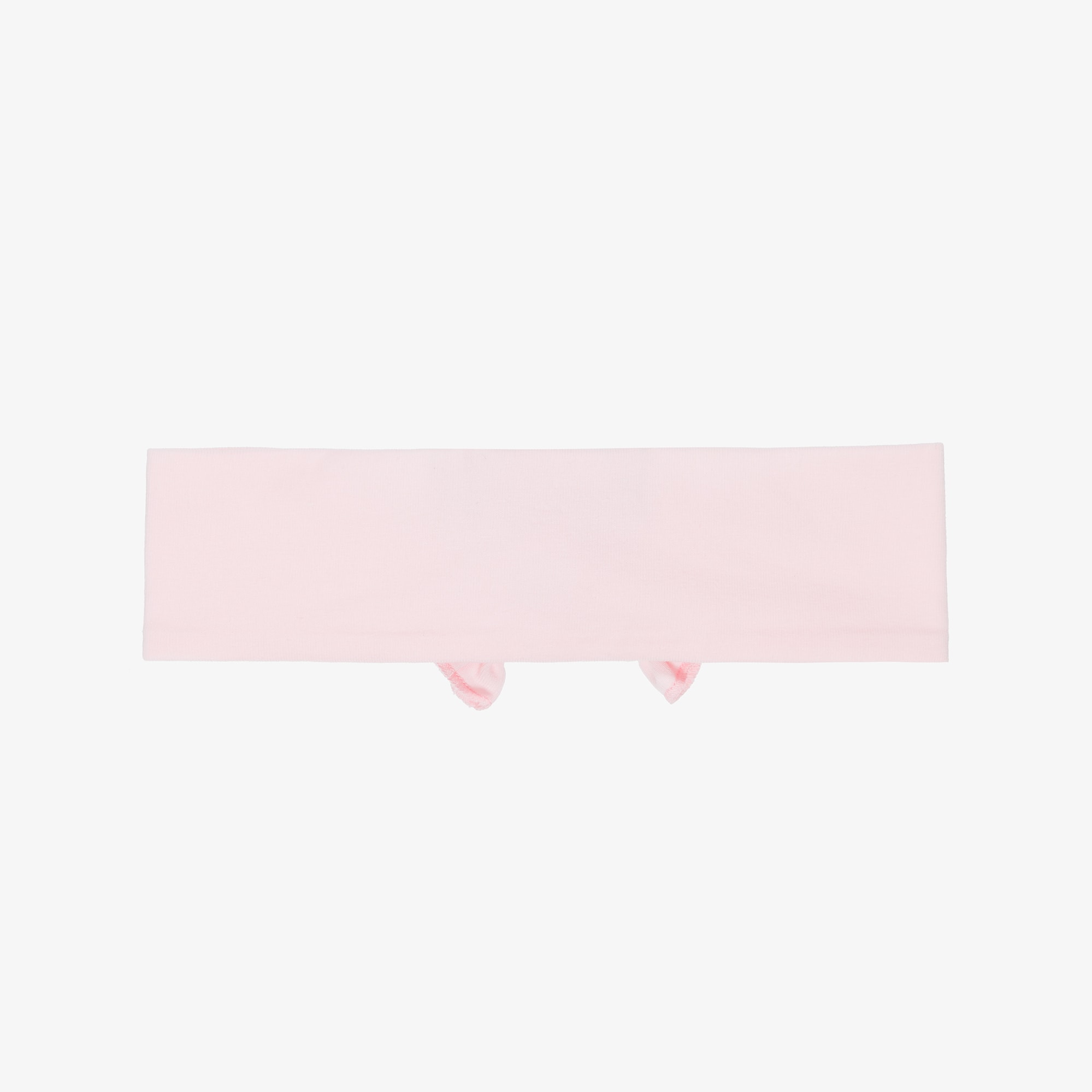 Baby Girls Pink Bow Headband with Gold Logo Print - View 3