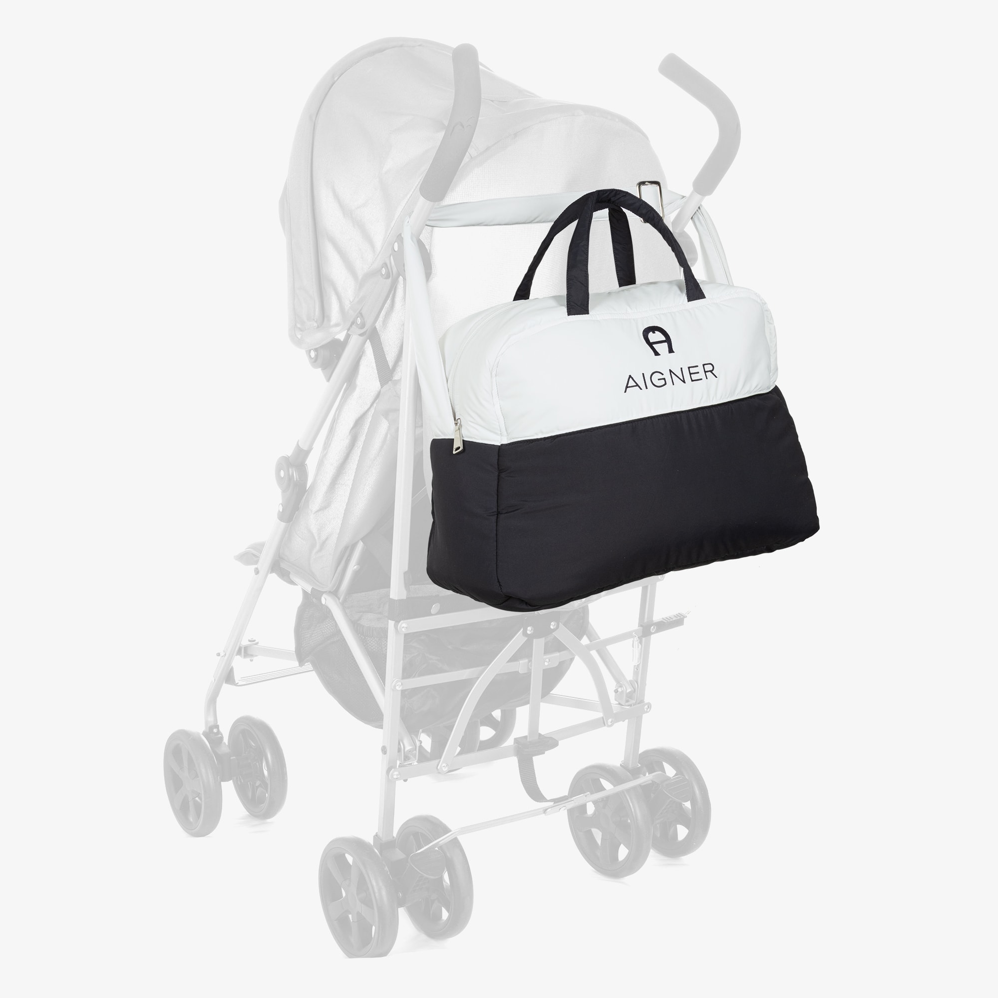 White & Sky Blue Baby Changing Bag (43cm) - View 2