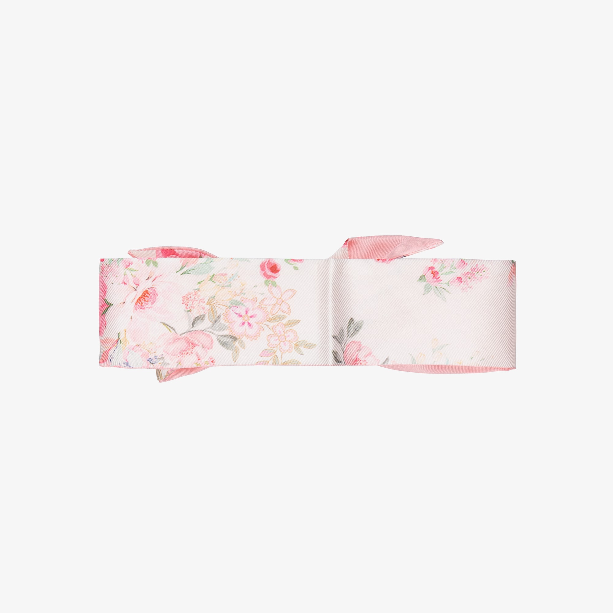 Girls Pale Pink Floral Print Headband - View 3