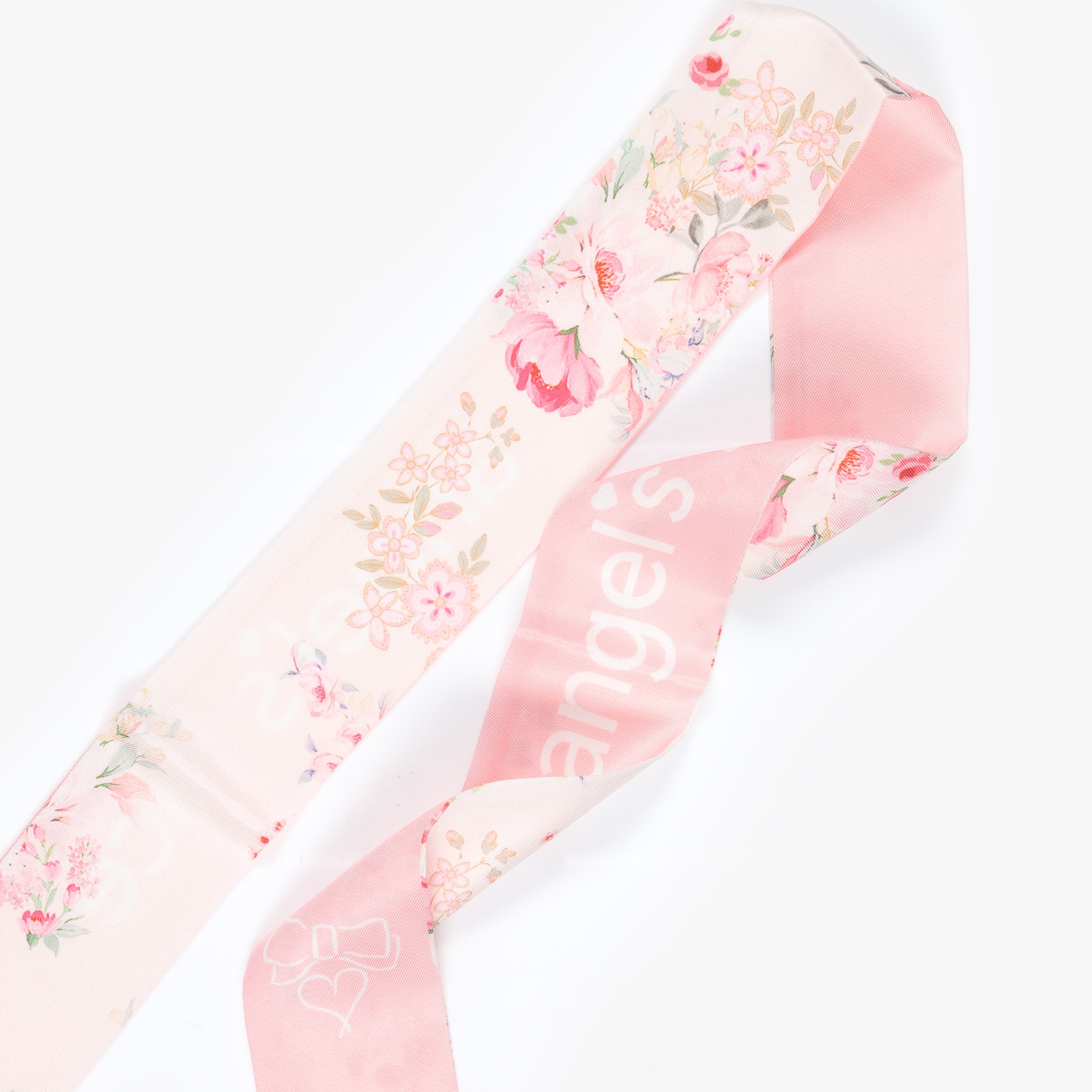 Girls Pale Pink Floral Print Headband - View 5