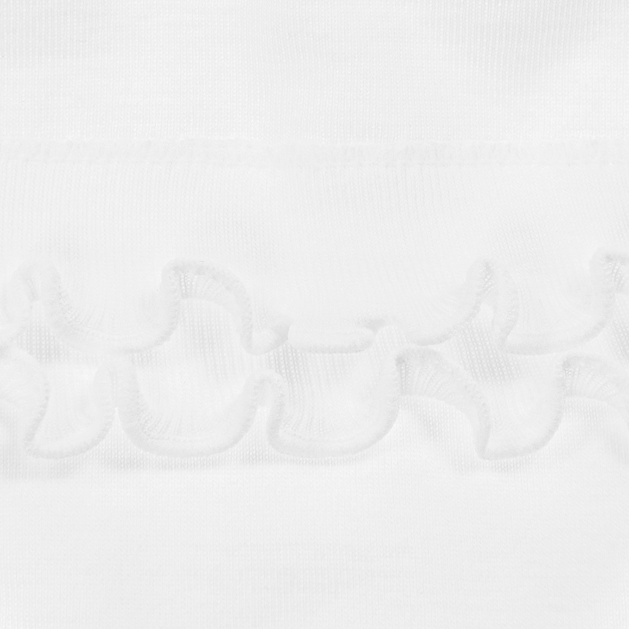 Girls White Cotton Frilly Pants - View 3