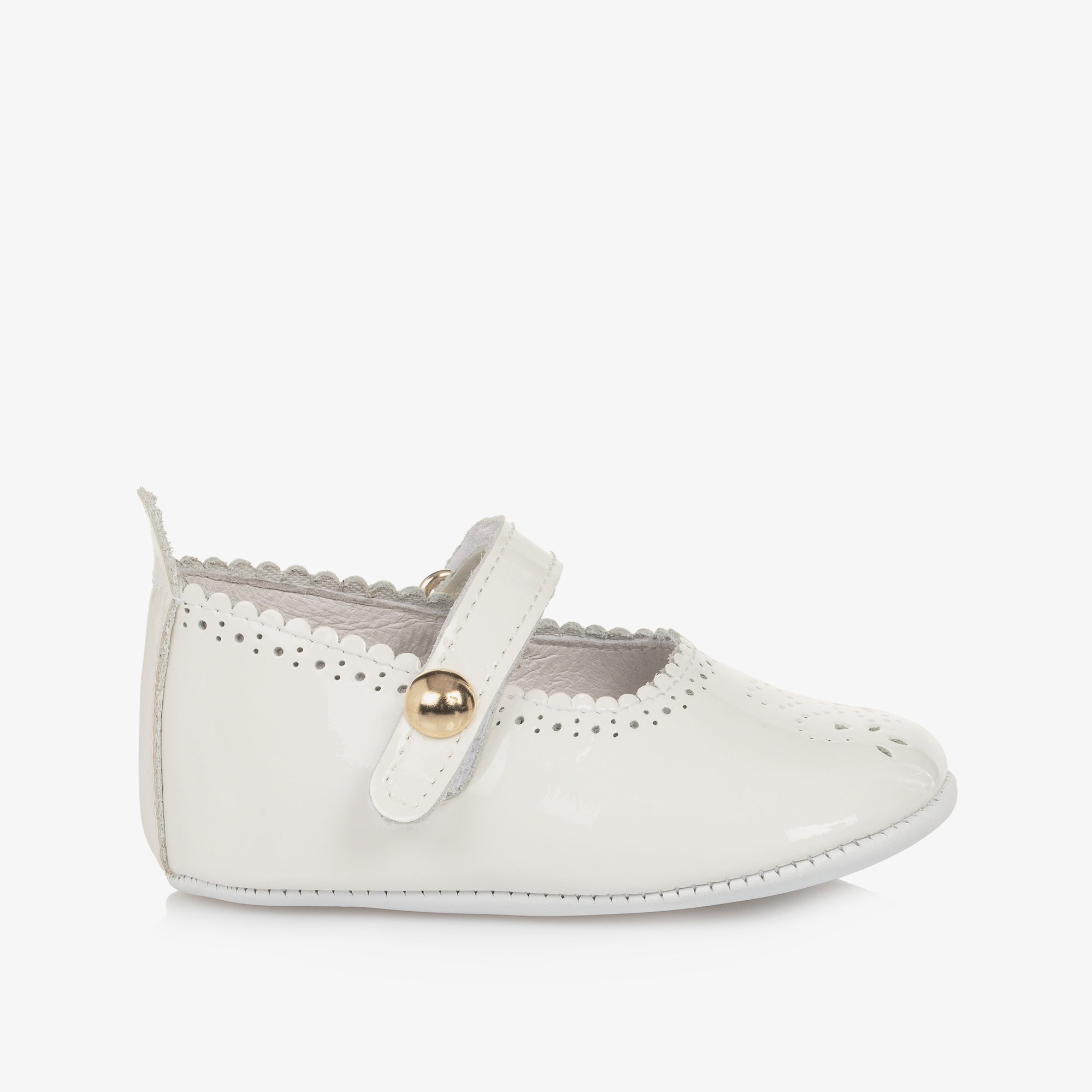 Baby Girls White Patent Mary Jane Shoes - View 5