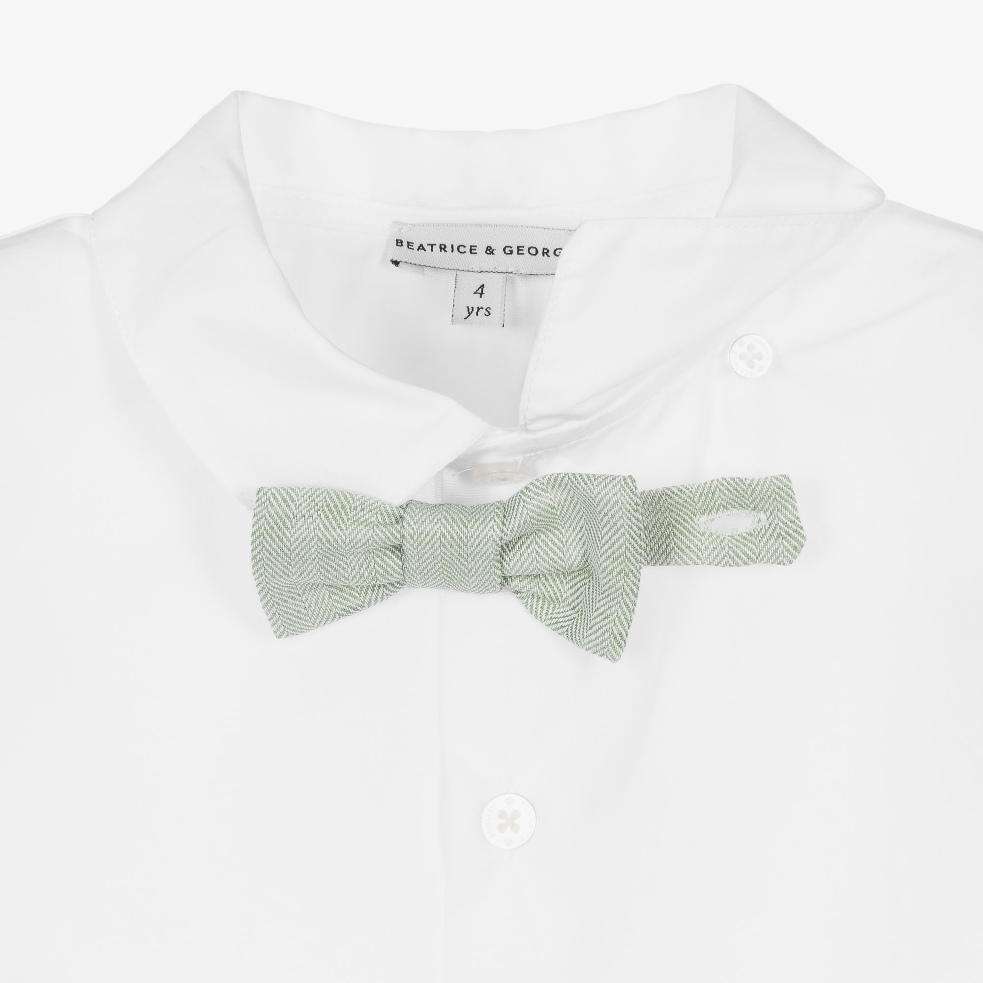 Boys Green Cotton & Linen Waistcoat Suit - View 5