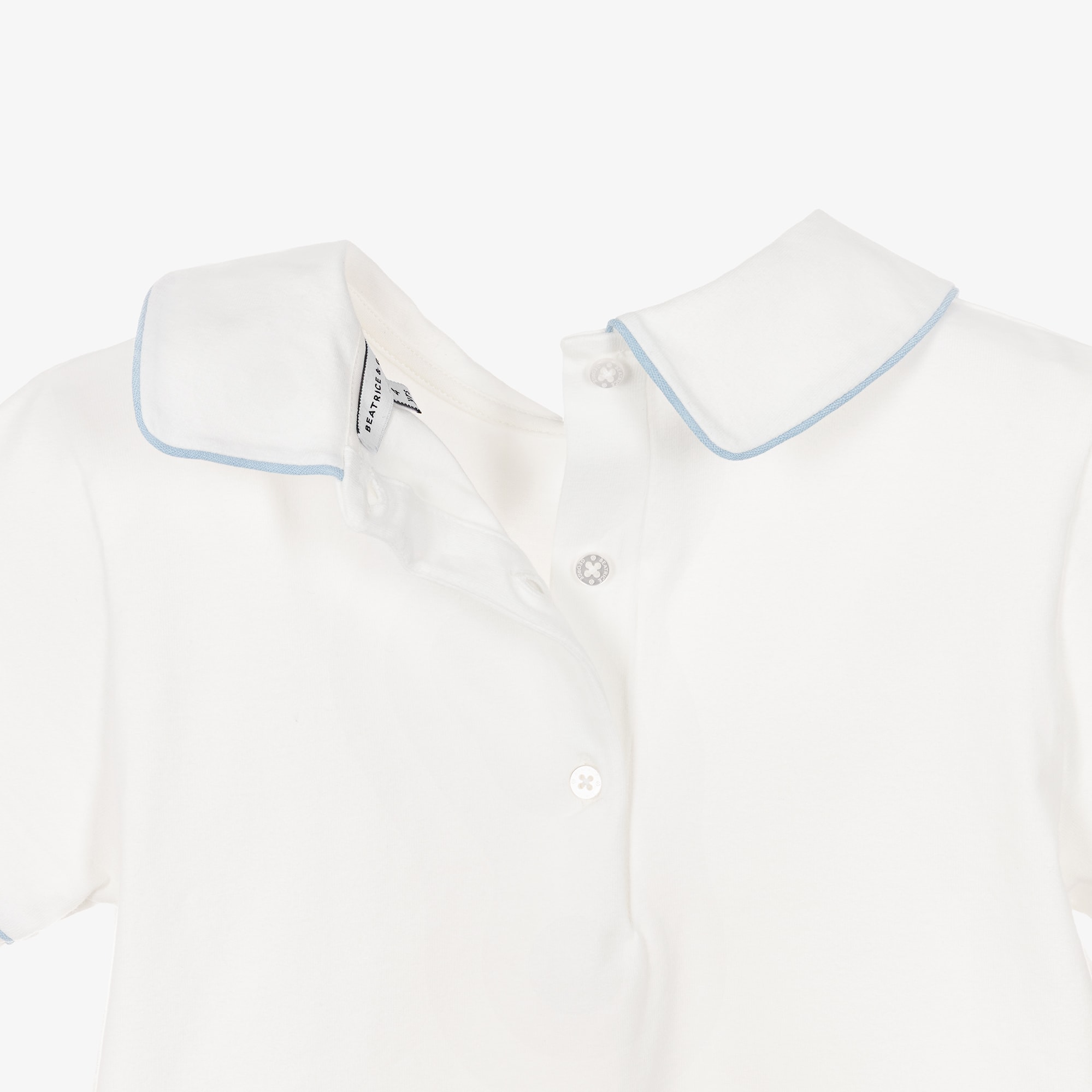Boys Ivory & Blue Sailor Bear Print Short Set - View 5