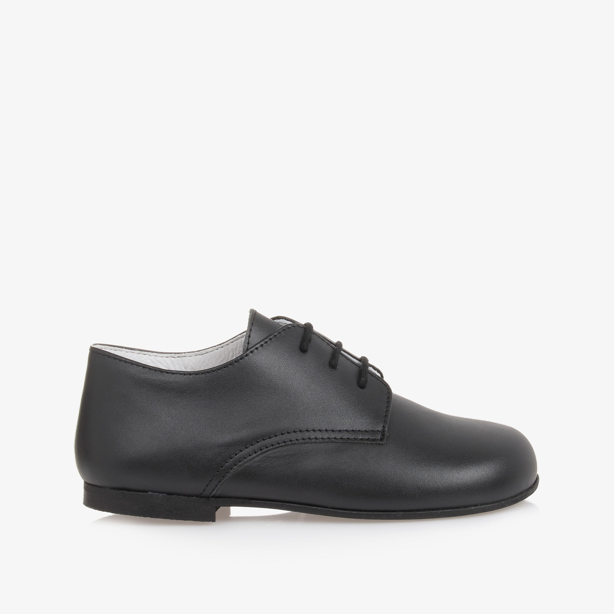 Boys White Lace-Up Leather Shoes - View 4