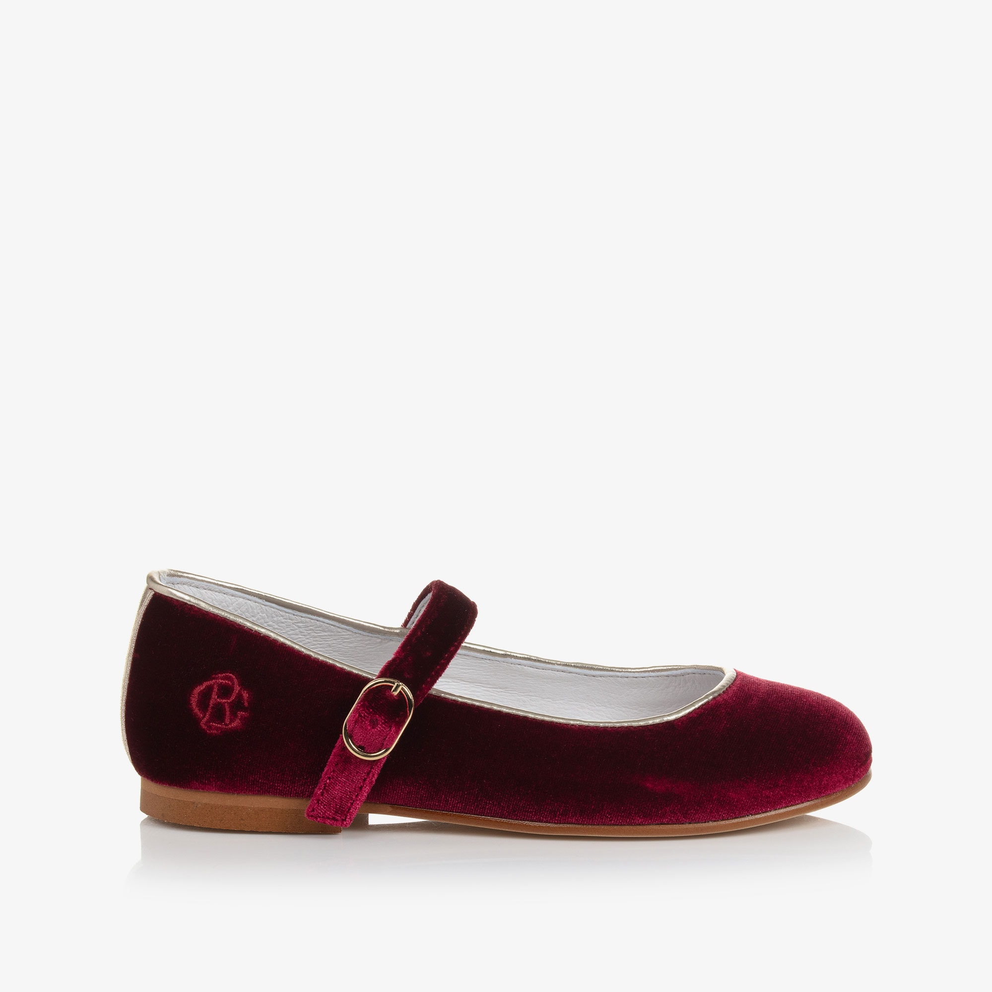 Girls Green Velvet Mary Jane Shoes - View 5
