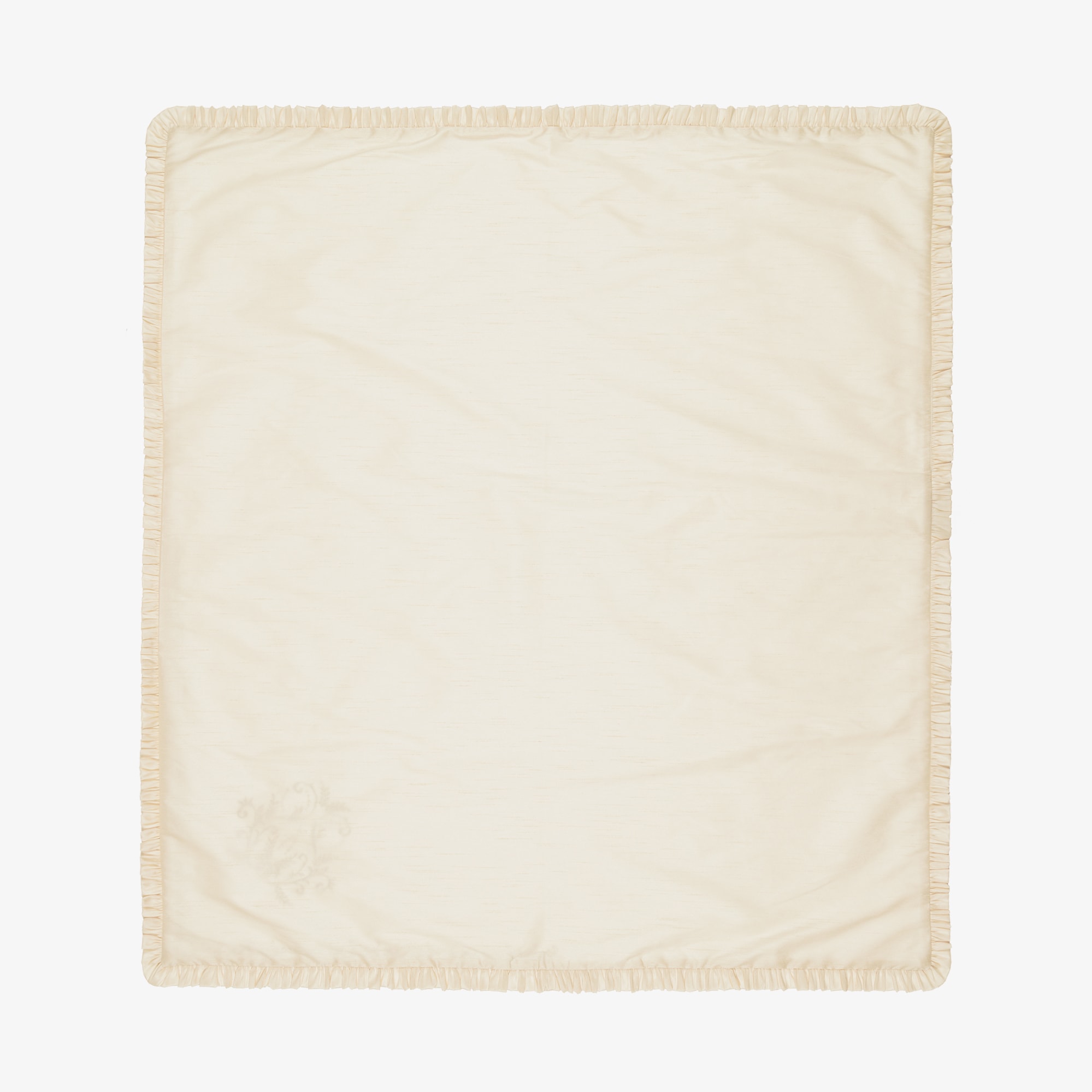 Gold Hand-Embroidered Dupion Ceremony Shawl - View 4