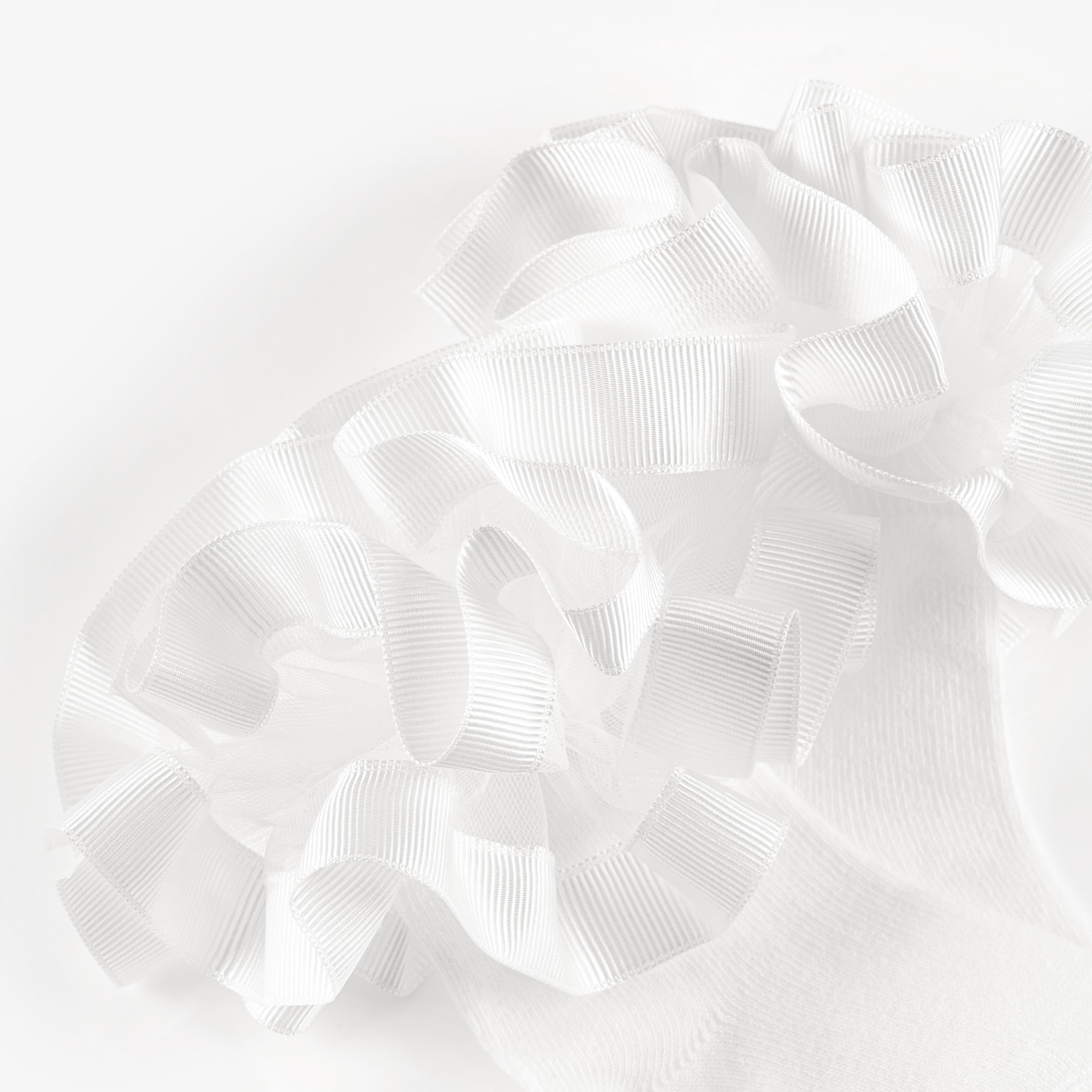 Girls White Ruffle Socks - View 4