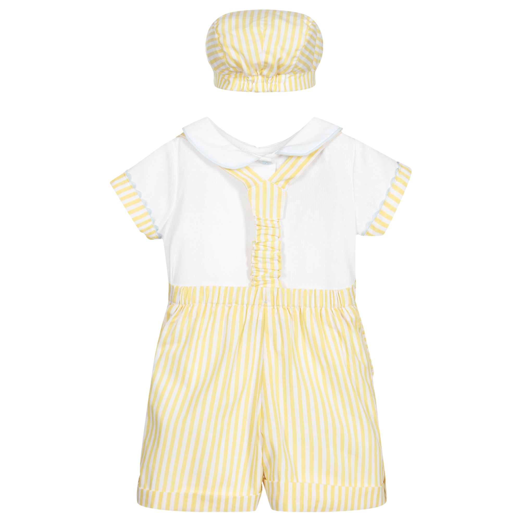 Yellow & White Shorts Set - View 6