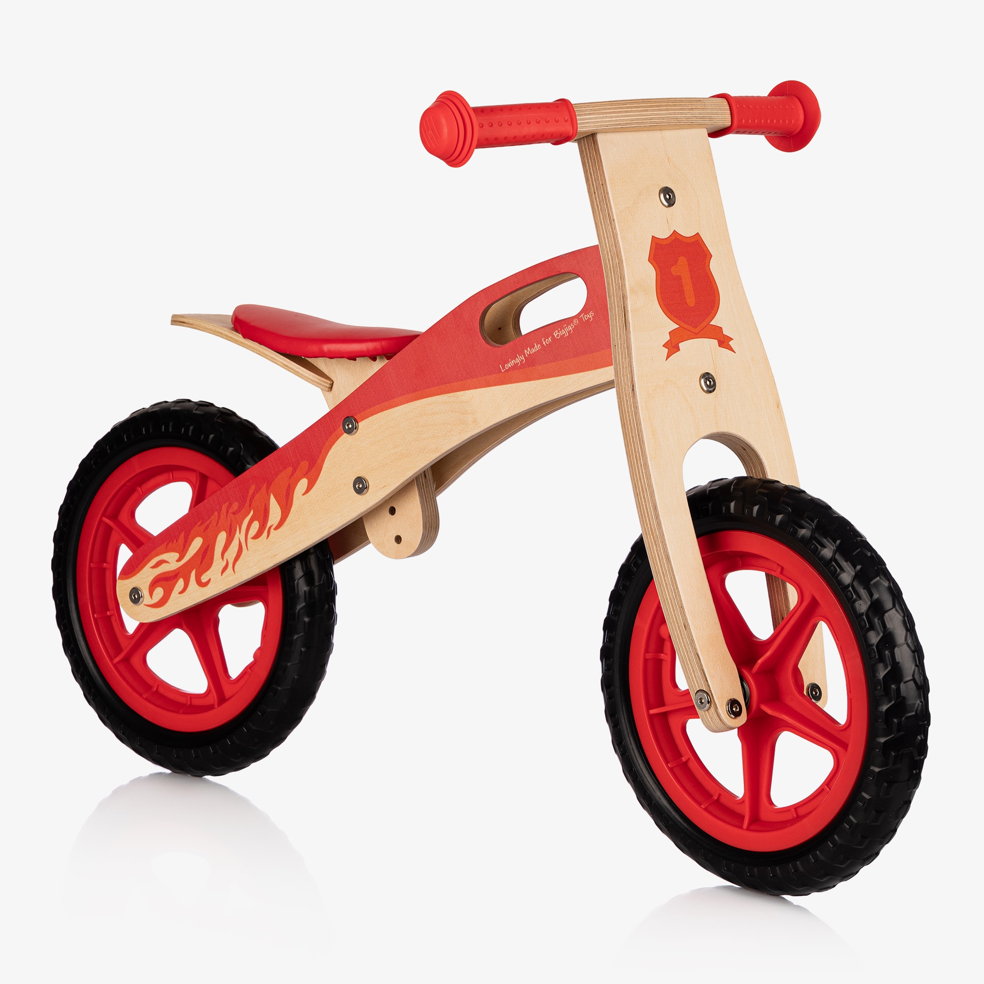 Red Wooden My First Balance Bike - View 1