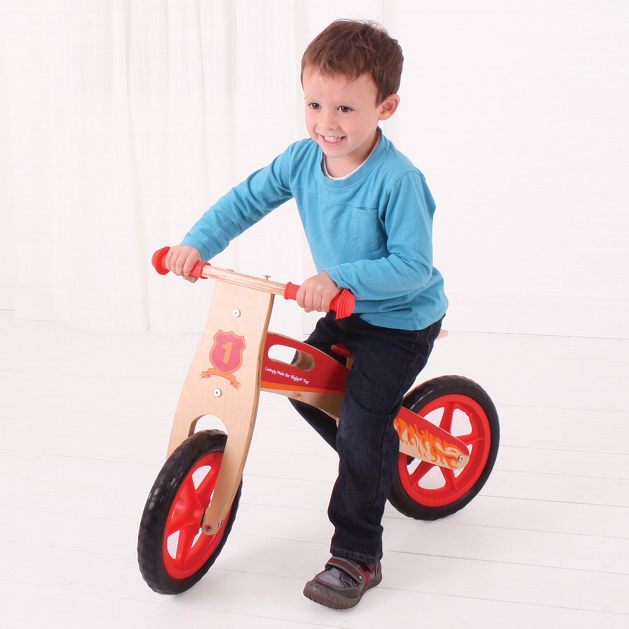 Red Wooden My First Balance Bike - View 2