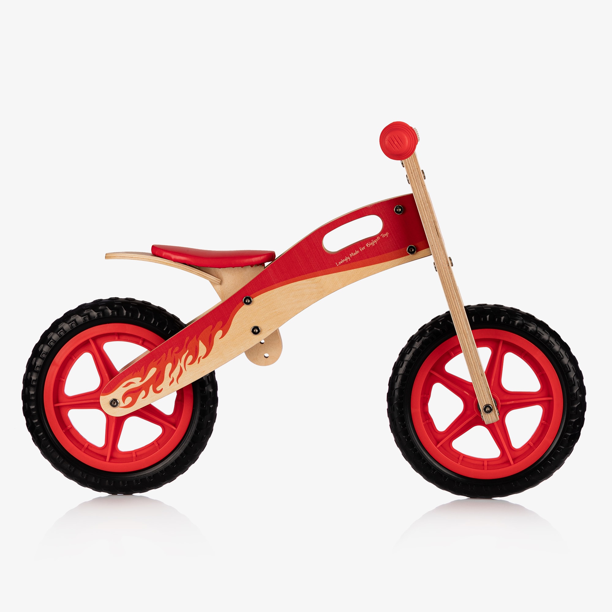 Red Wooden My First Balance Bike - View 3