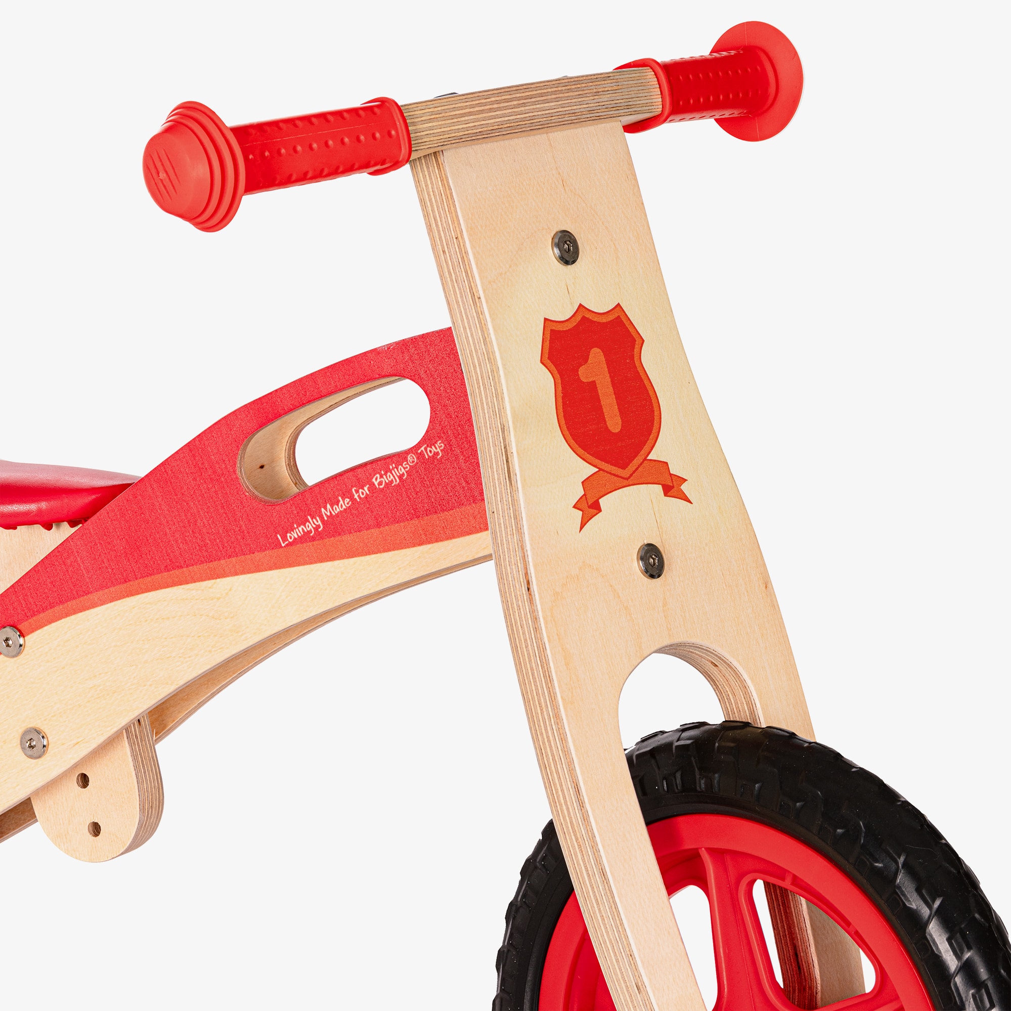 Red Wooden My First Balance Bike - View 5
