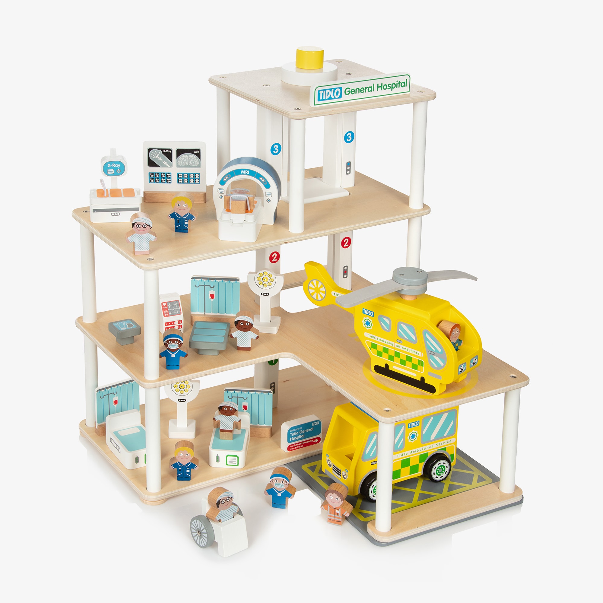 Wooden General Hospital Play Set (54cm) - View 1