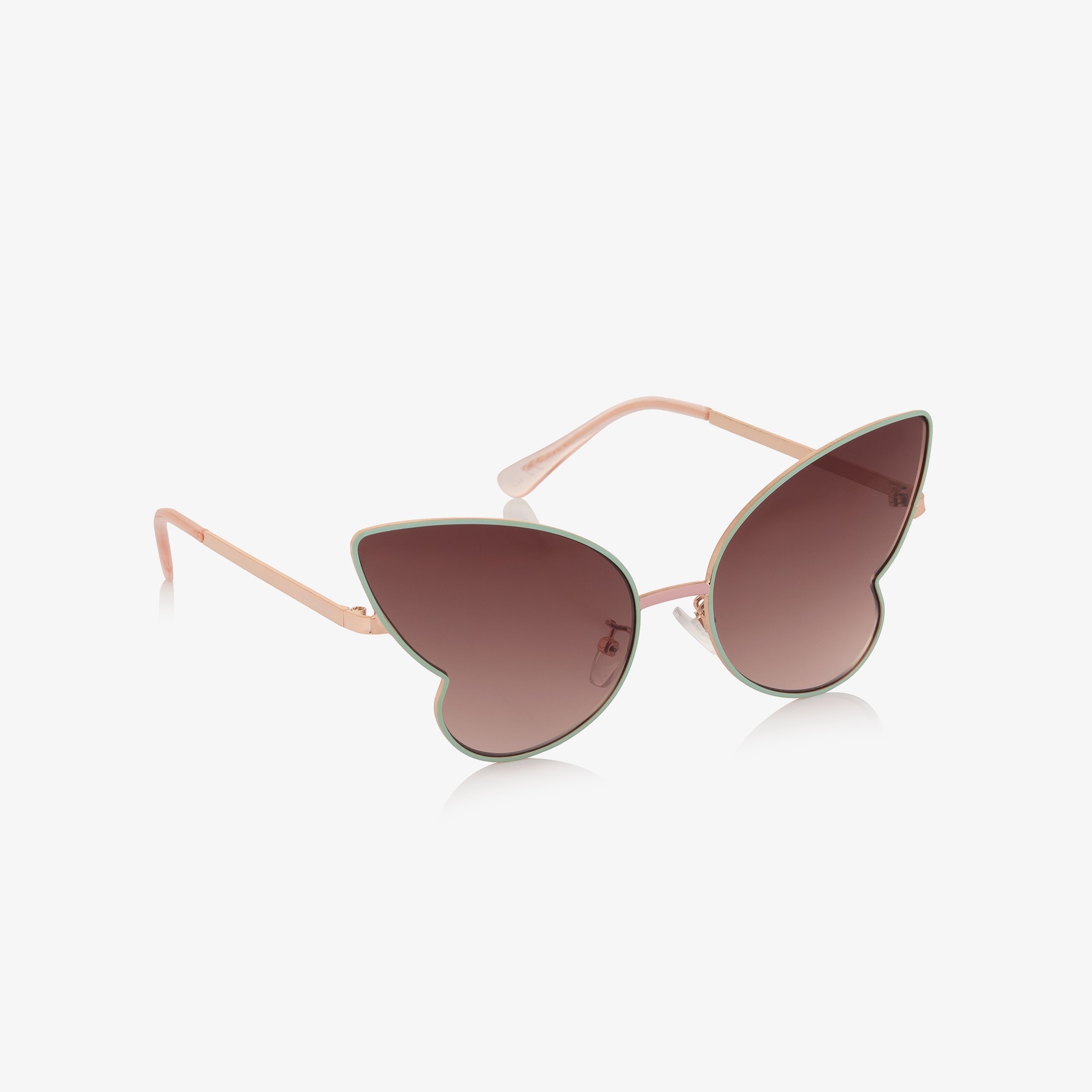 Girls Pink Butterfly Sunglasses (UV400) - View 1