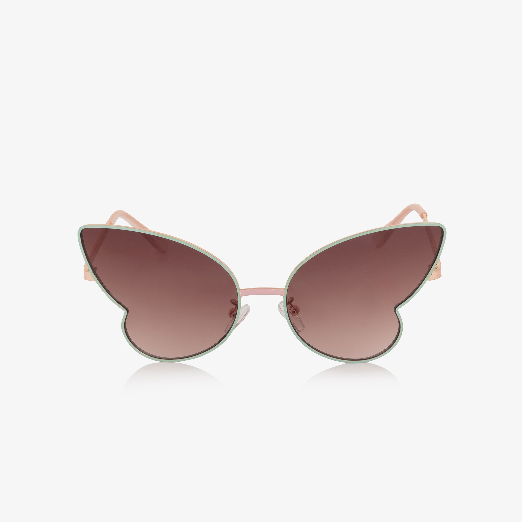 Girls Pink Butterfly Sunglasses (UV400) - View 2