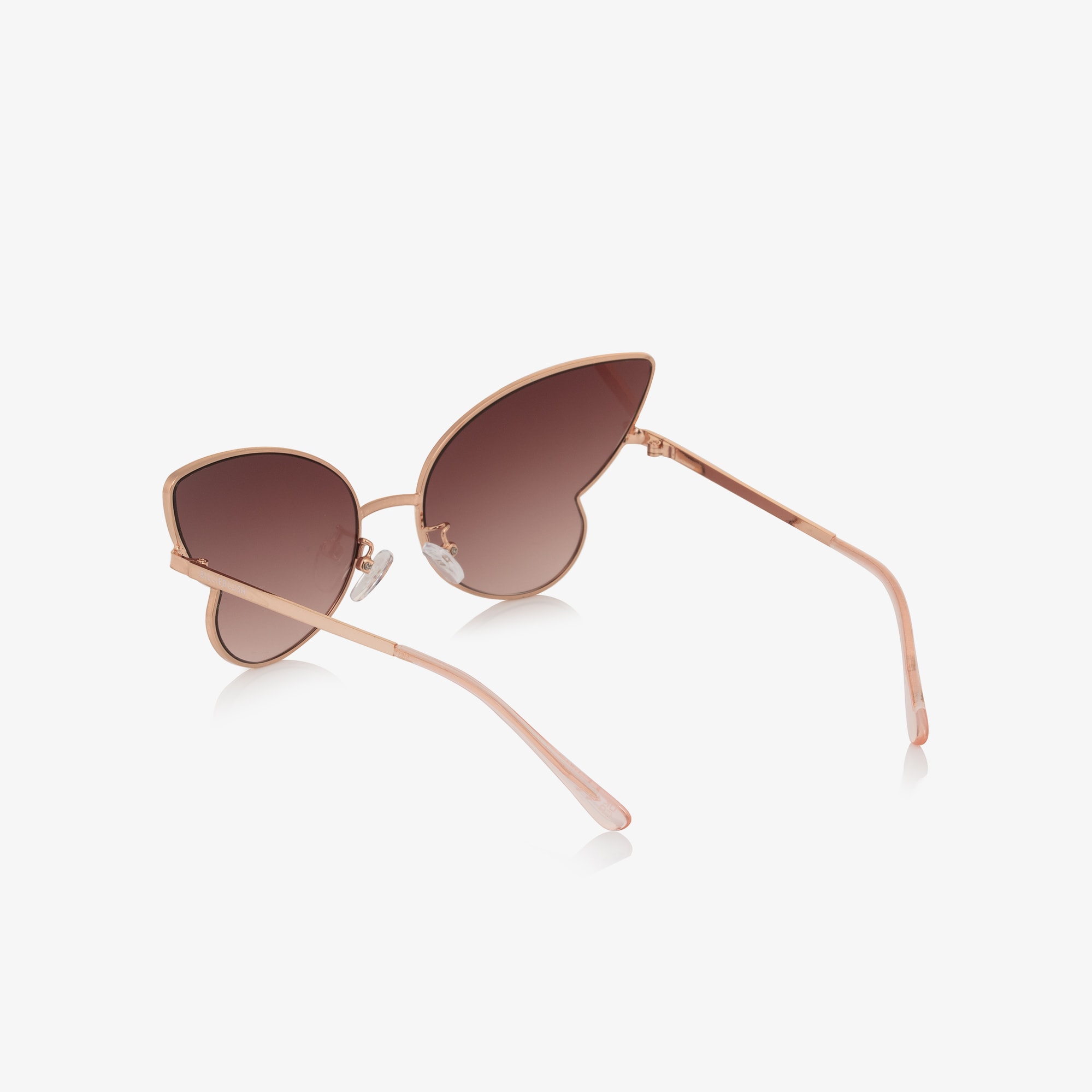 Girls Pink Butterfly Sunglasses (UV400) - View 3