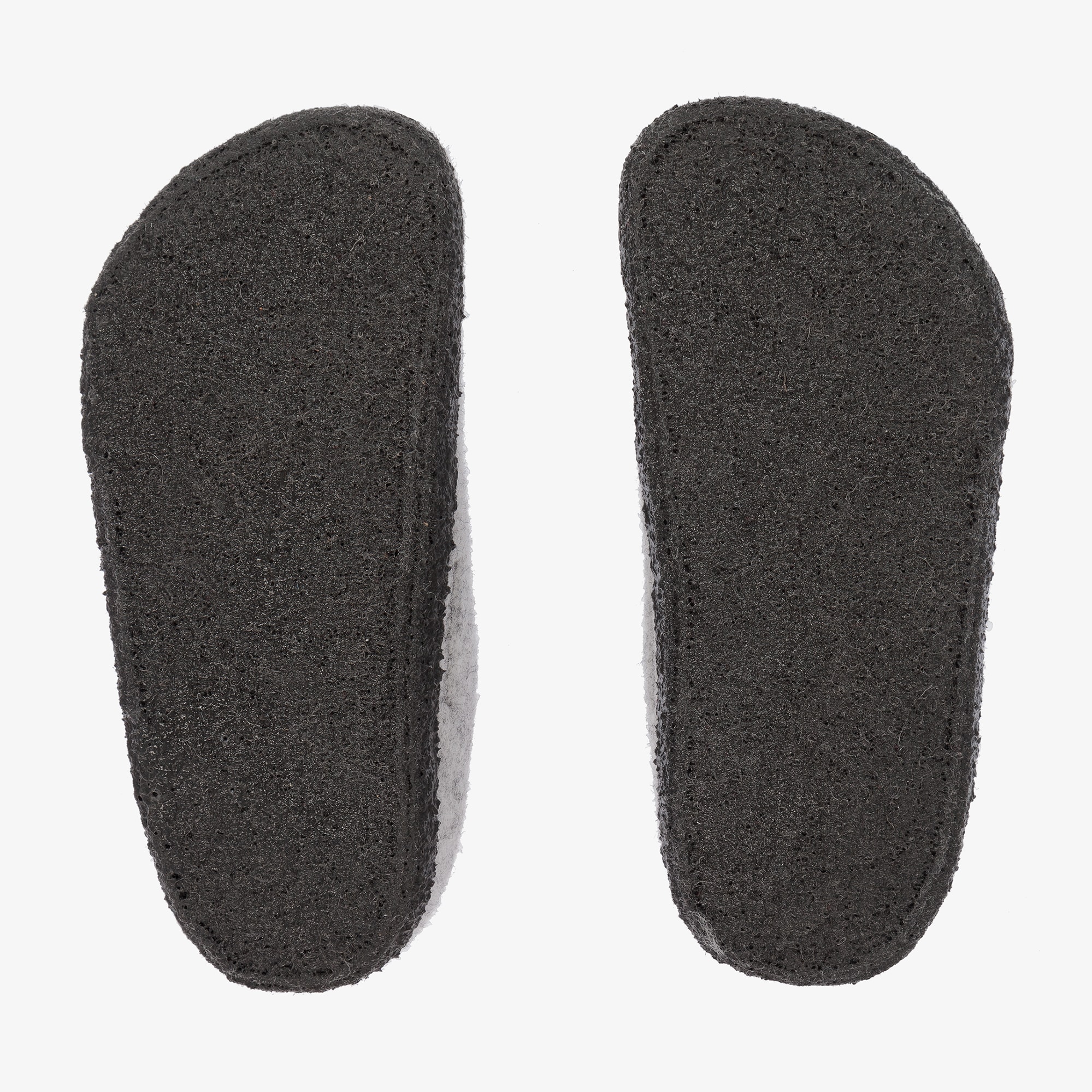 Pale Grey Felted Wool Slippers - View 2