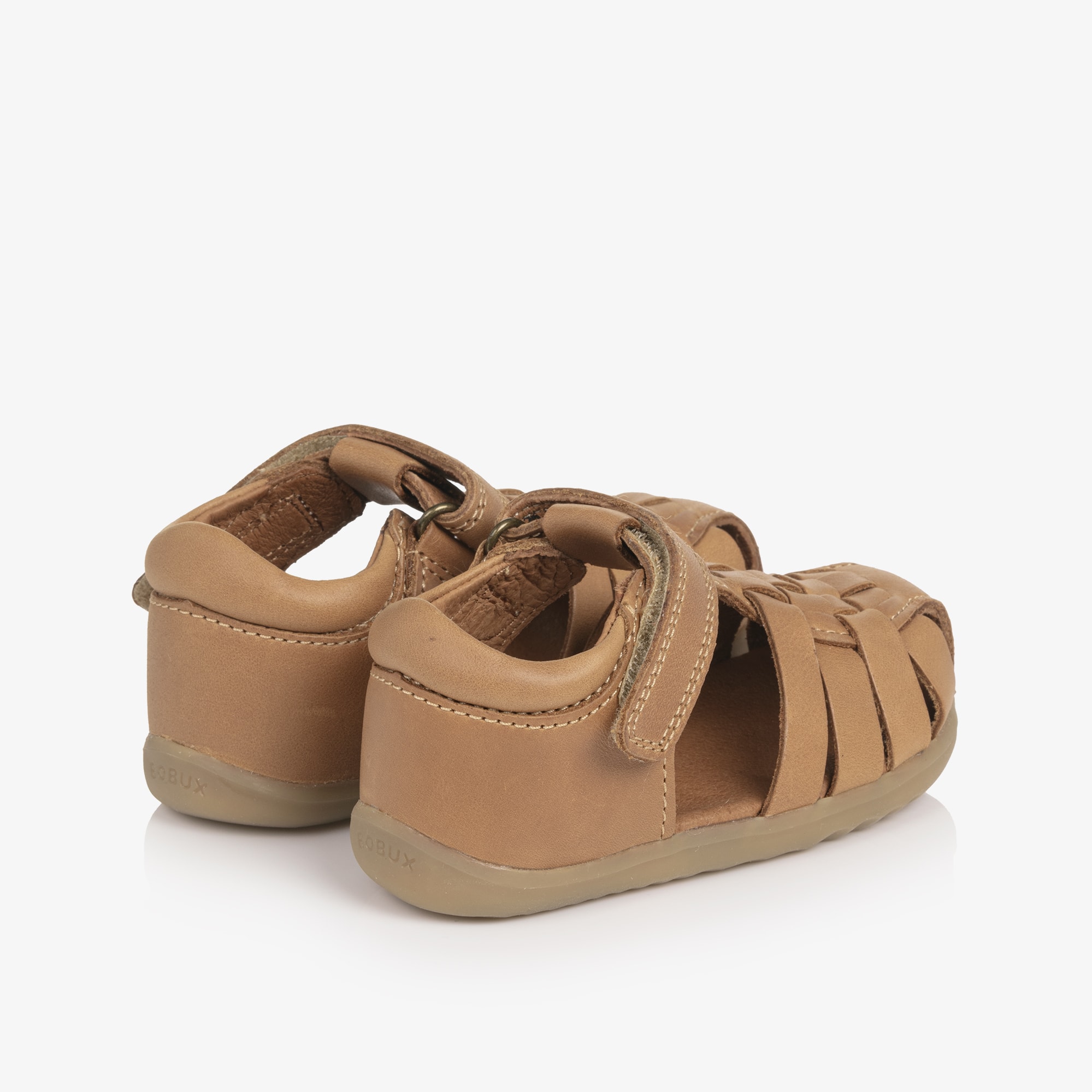 Baby Boys Brown Leather First Walker Sandals - View 2