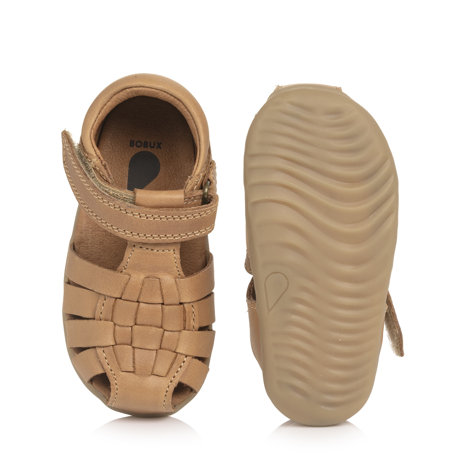 Baby Boys Brown Leather First Walker Sandals - View 3