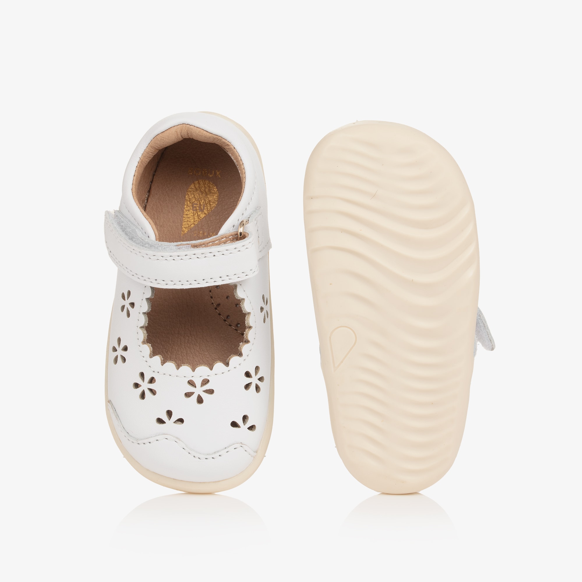 Baby Girls Pink Leather First Walker Shoes - View 3