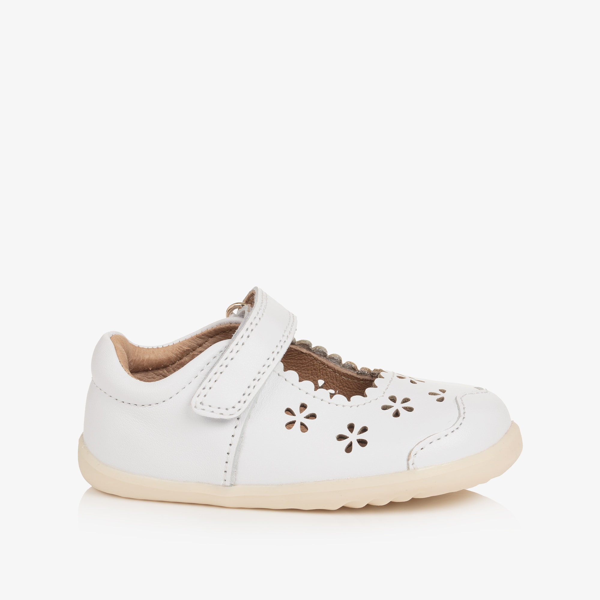 Baby Girls Pink Leather First Walker Shoes - View 4