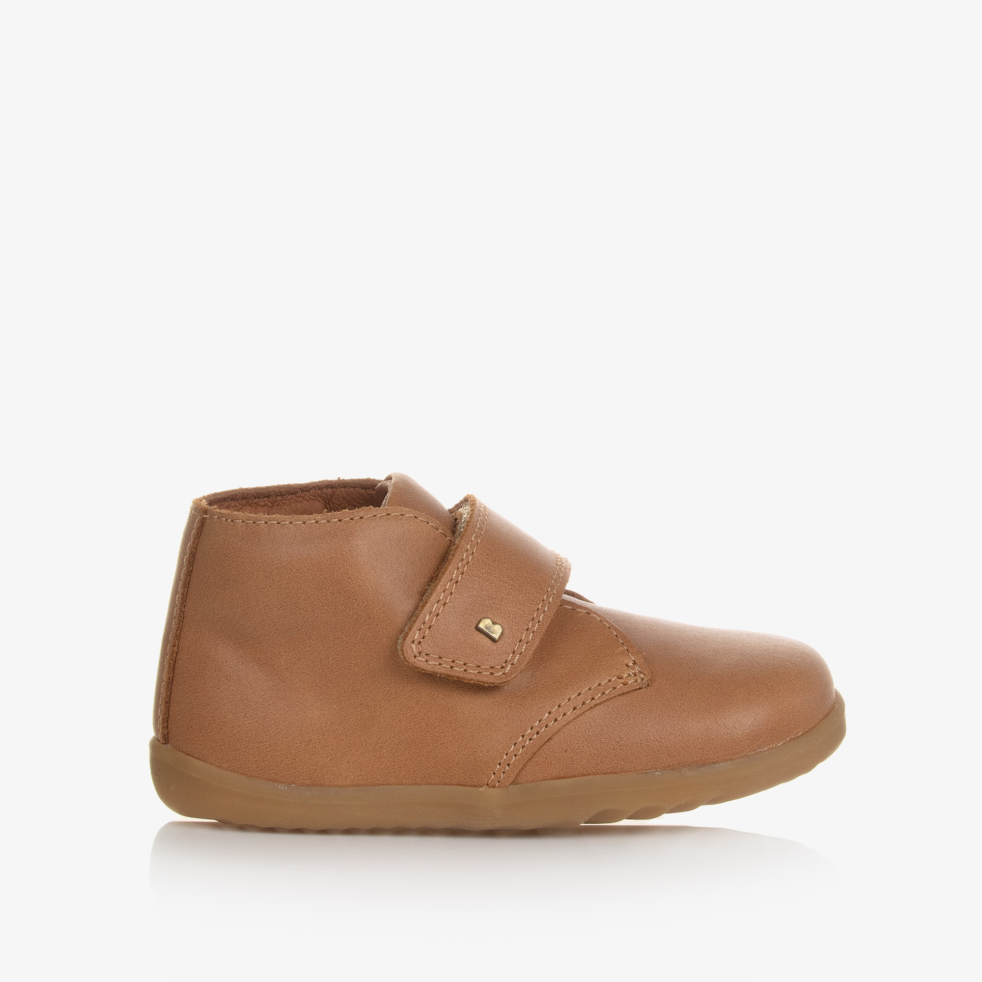 Boys Brown Leather First-Walker Boots - View 5