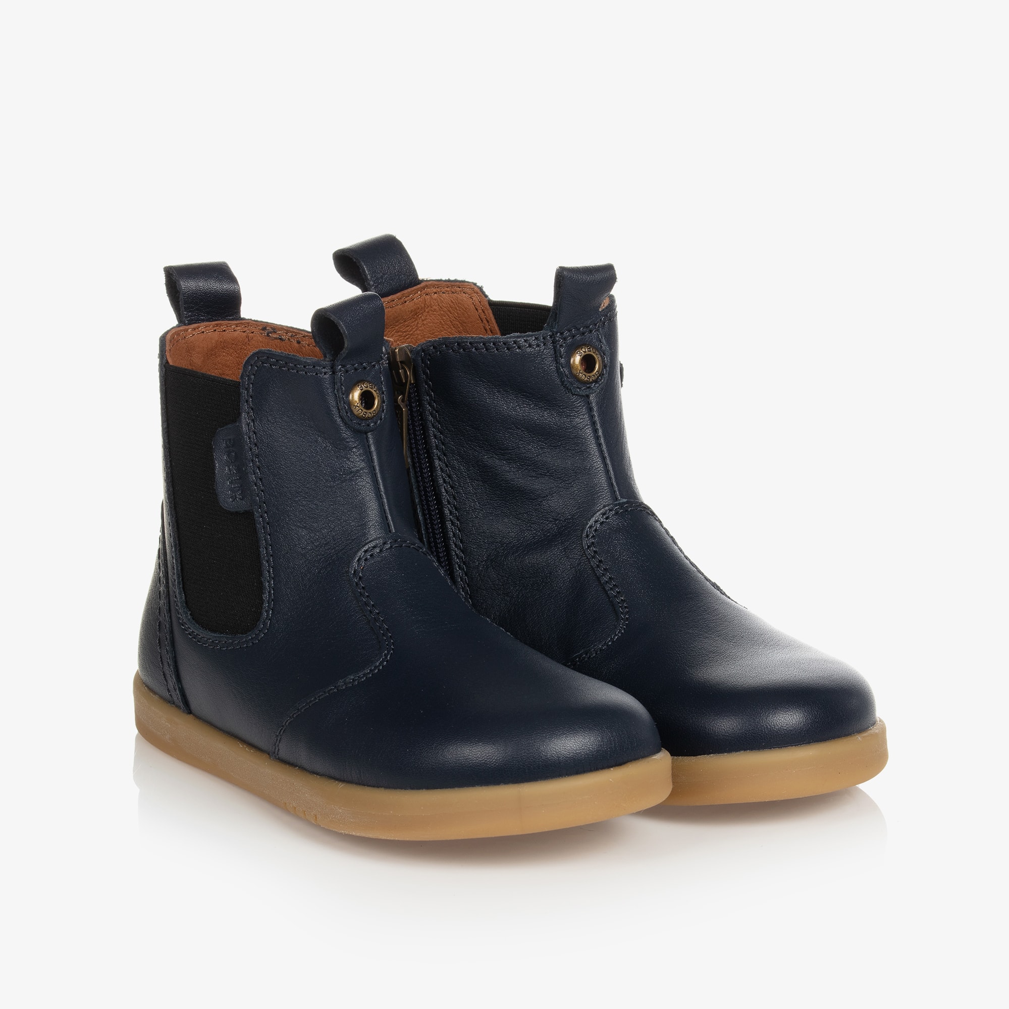 Brown Leather Chelsea Boots - View 1