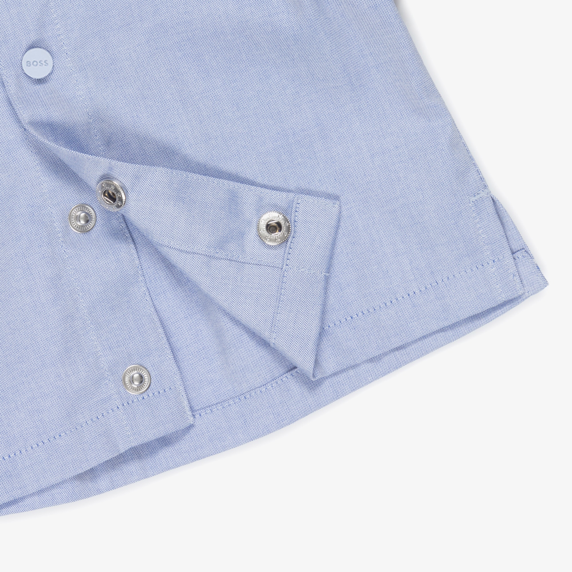 Baby Boys Blue Cotton Short-Sleeved Shirt & Shorts Set - View 4