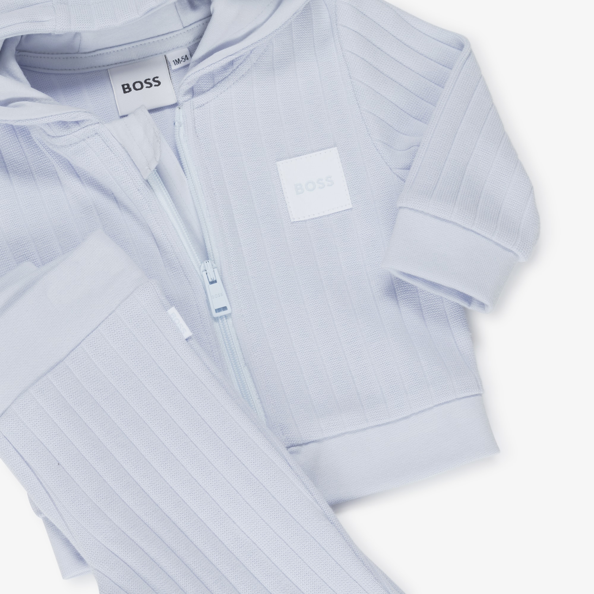 Baby Boys Pale Blue 3-Piece Tracksuit Set - View 6