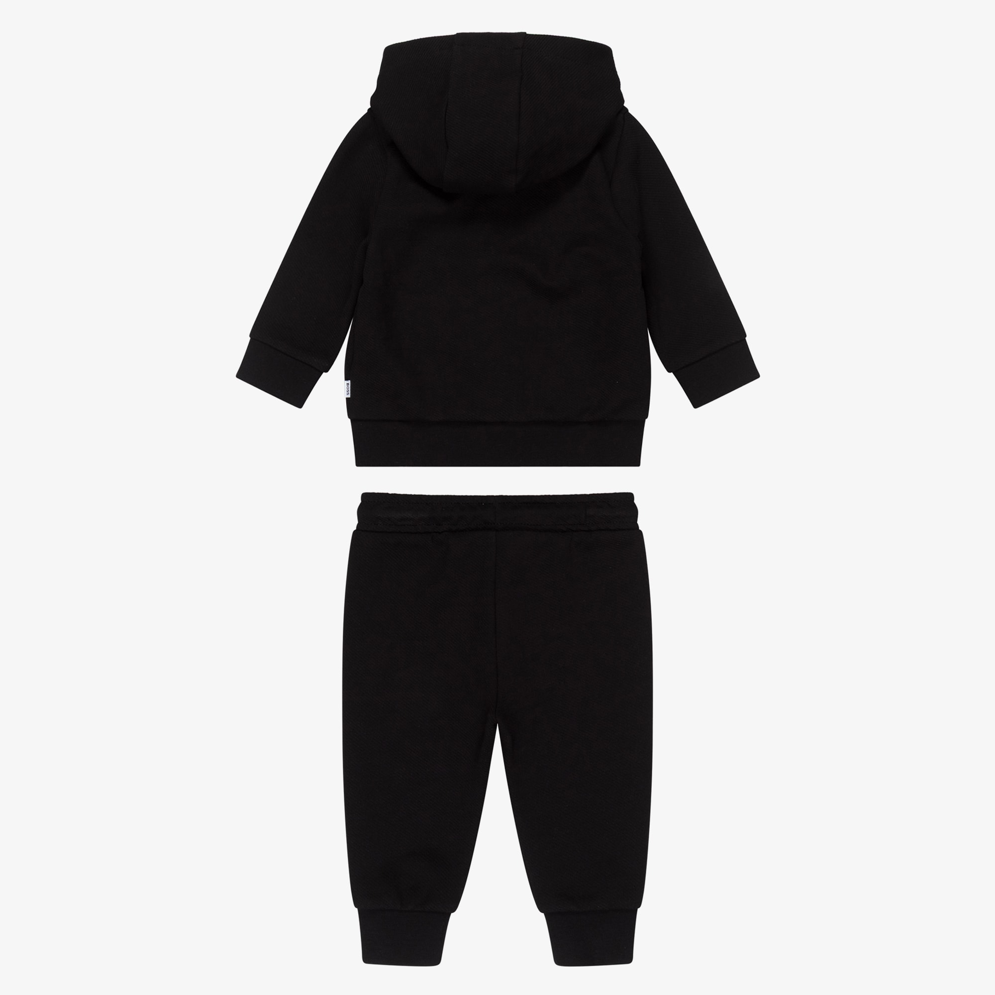 Boys Beige Jersey Tracksuit with Tricolour Trims - View 3