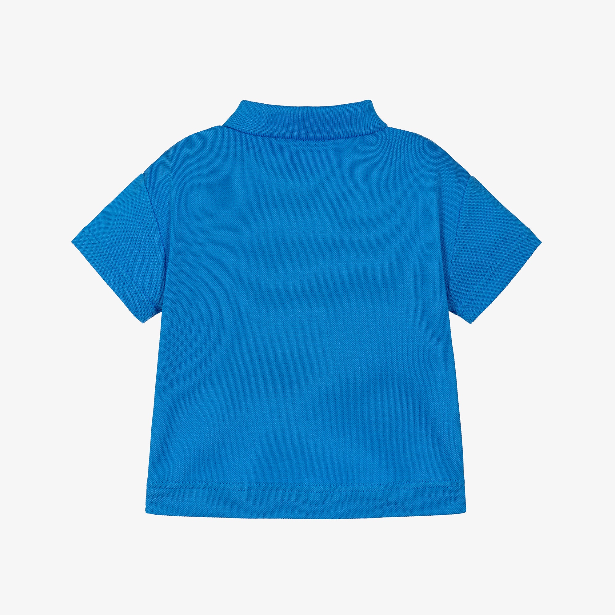 Baby Boys Bright Blue Cotton Piqué EKD Polo Shirt - View 2