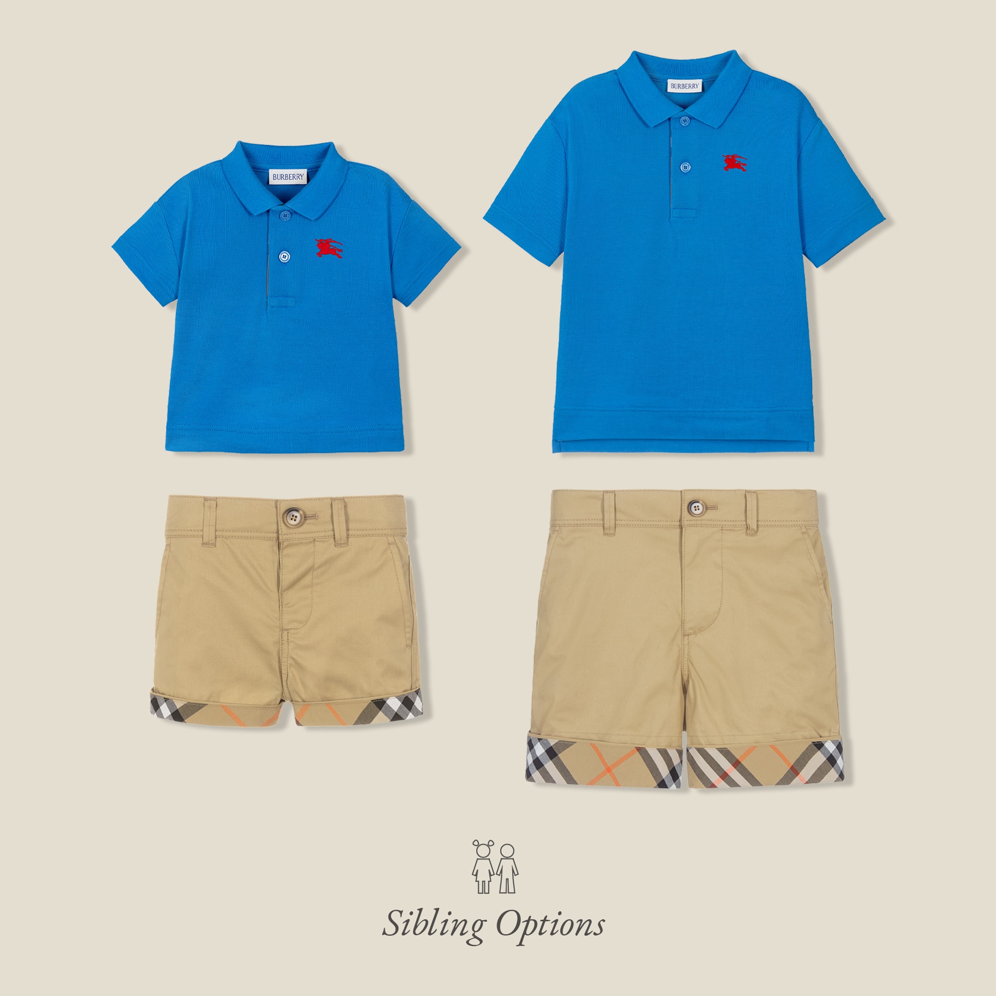 Baby Boys Bright Blue Cotton Piqué EKD Polo Shirt - View 4