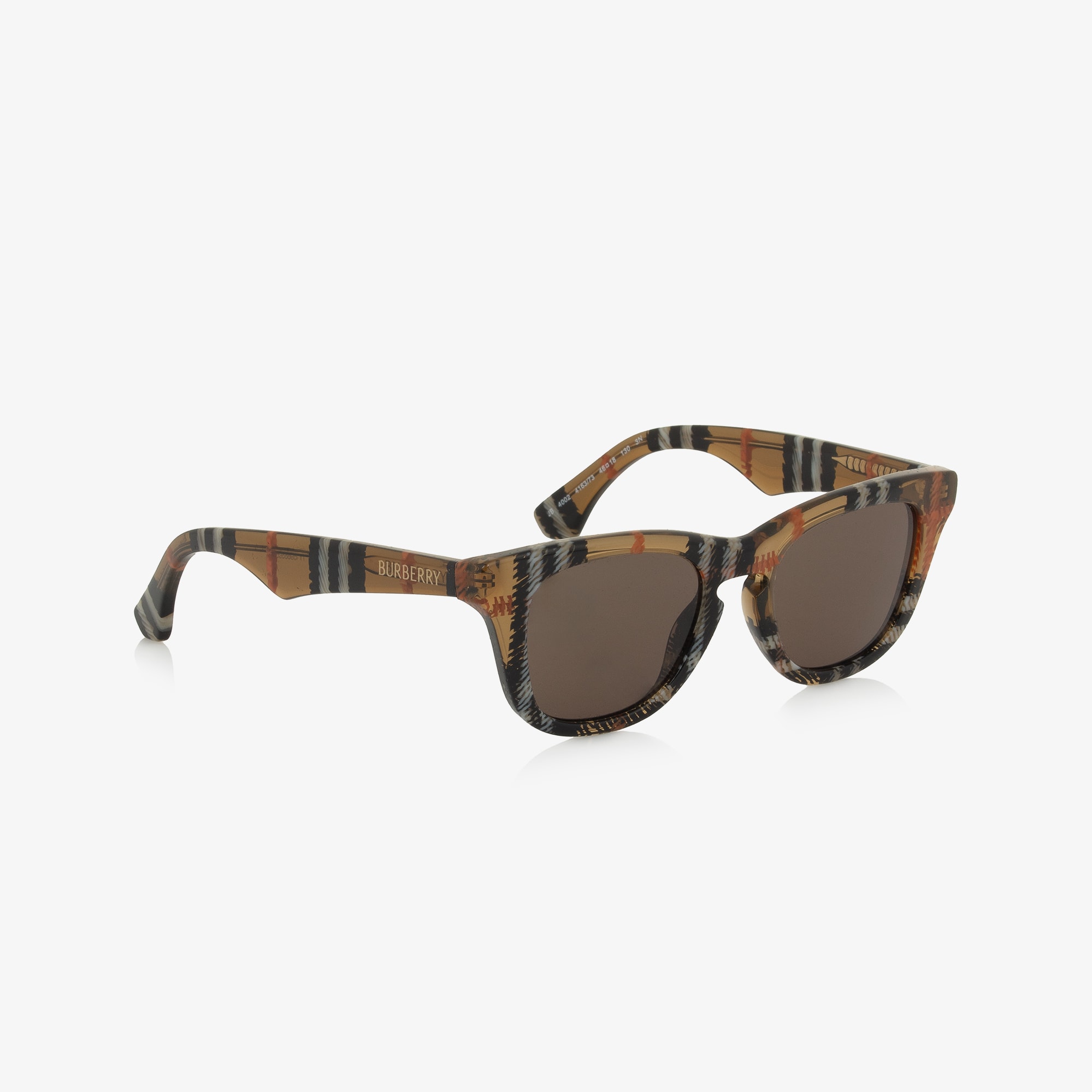 Beige Check Sunglasses (UVA/UVB) - View 1