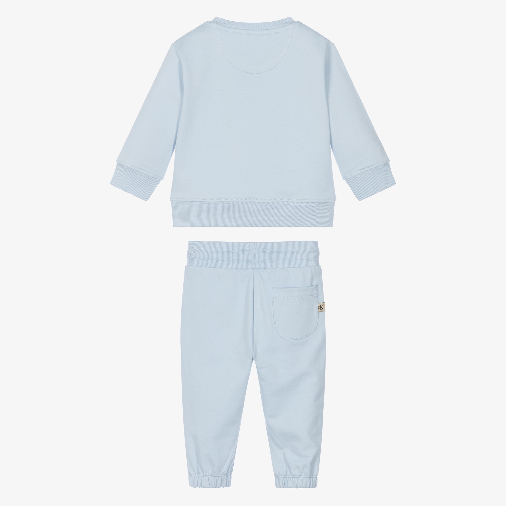 Beige Cotton Tracksuit with Bouclé Logo - View 3