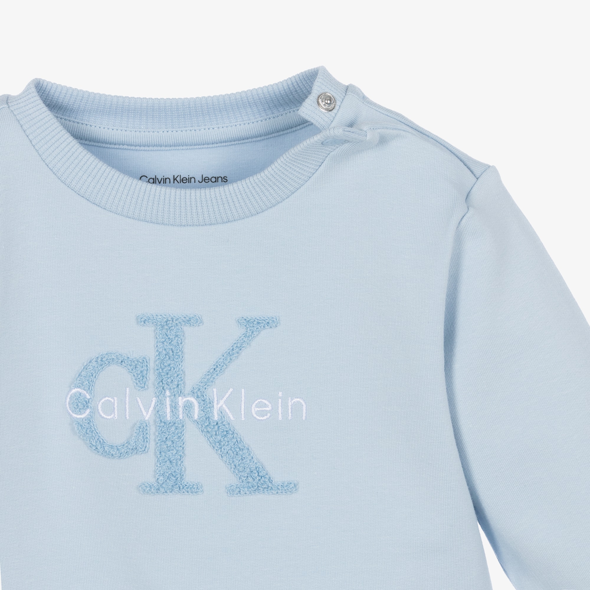 Beige Cotton Tracksuit with Bouclé Logo - View 4