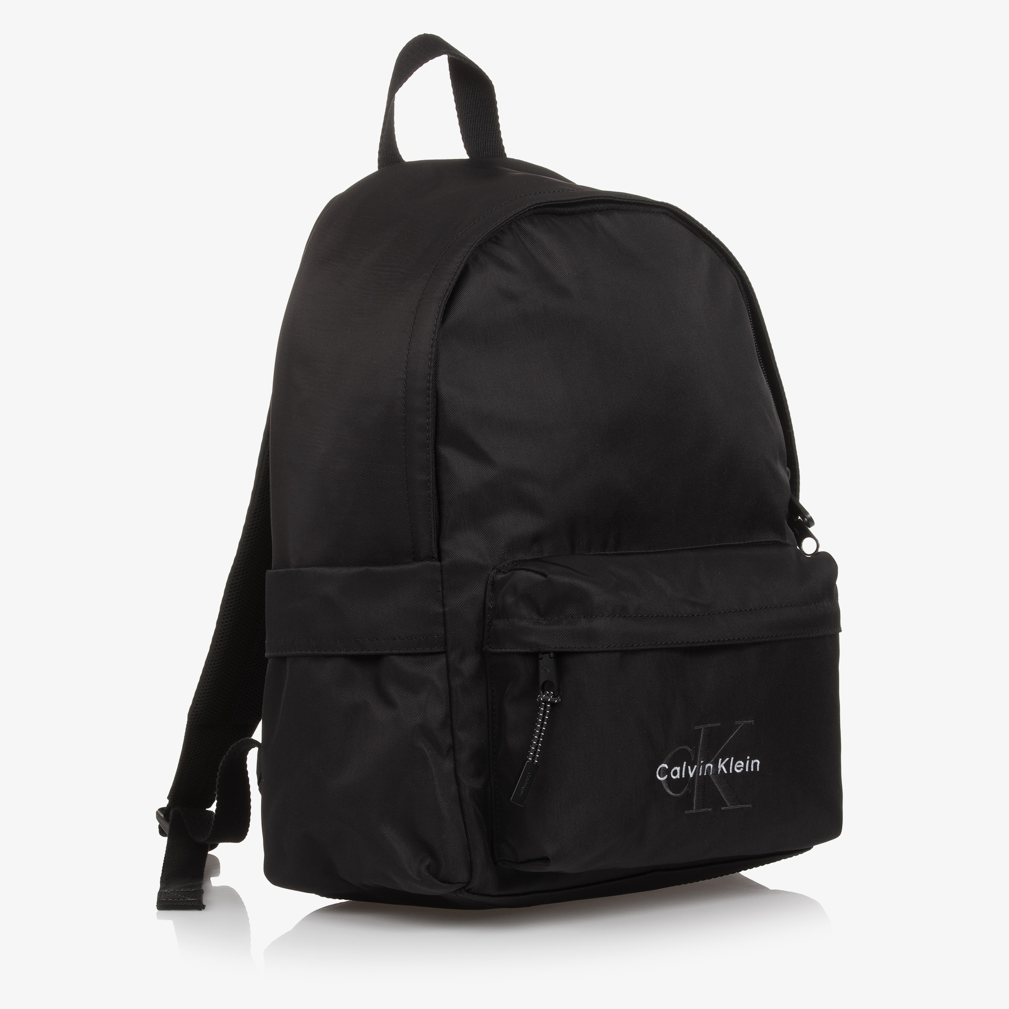 Black Canvas Backpack with Embroidered Logo (40cm) - View 3