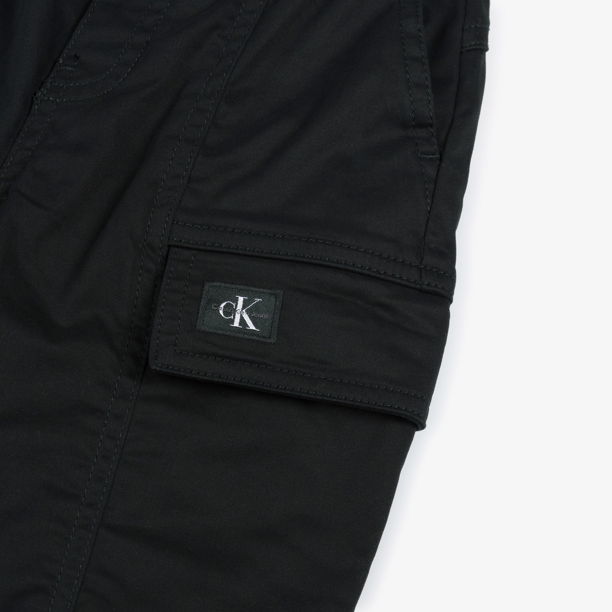 Boys Black Cotton Cuffed Cargo Trousers - View 3