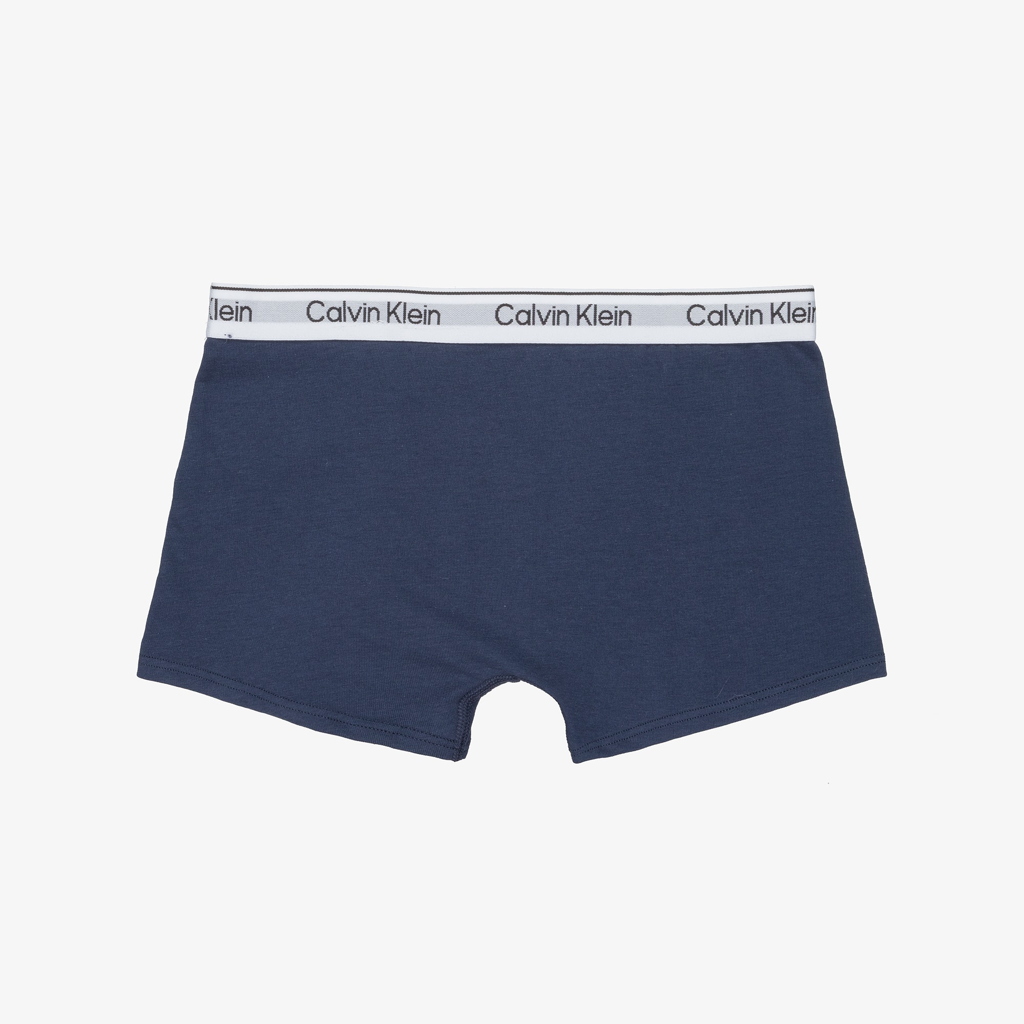 Boys Navy Blue & Black Cotton Boxers (2 Pack) - View 3