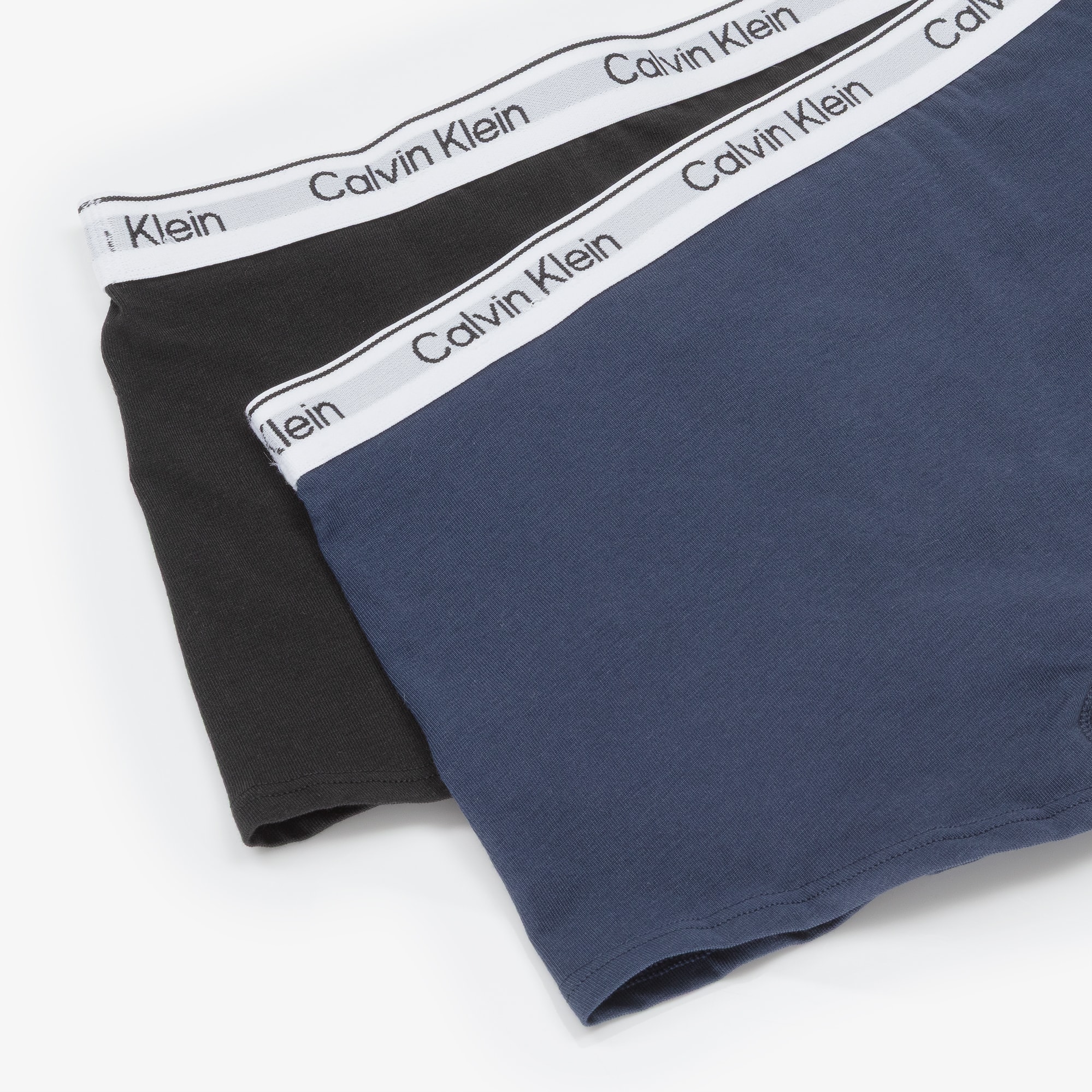 Boys Navy Blue & Black Cotton Boxers (2 Pack) - View 4