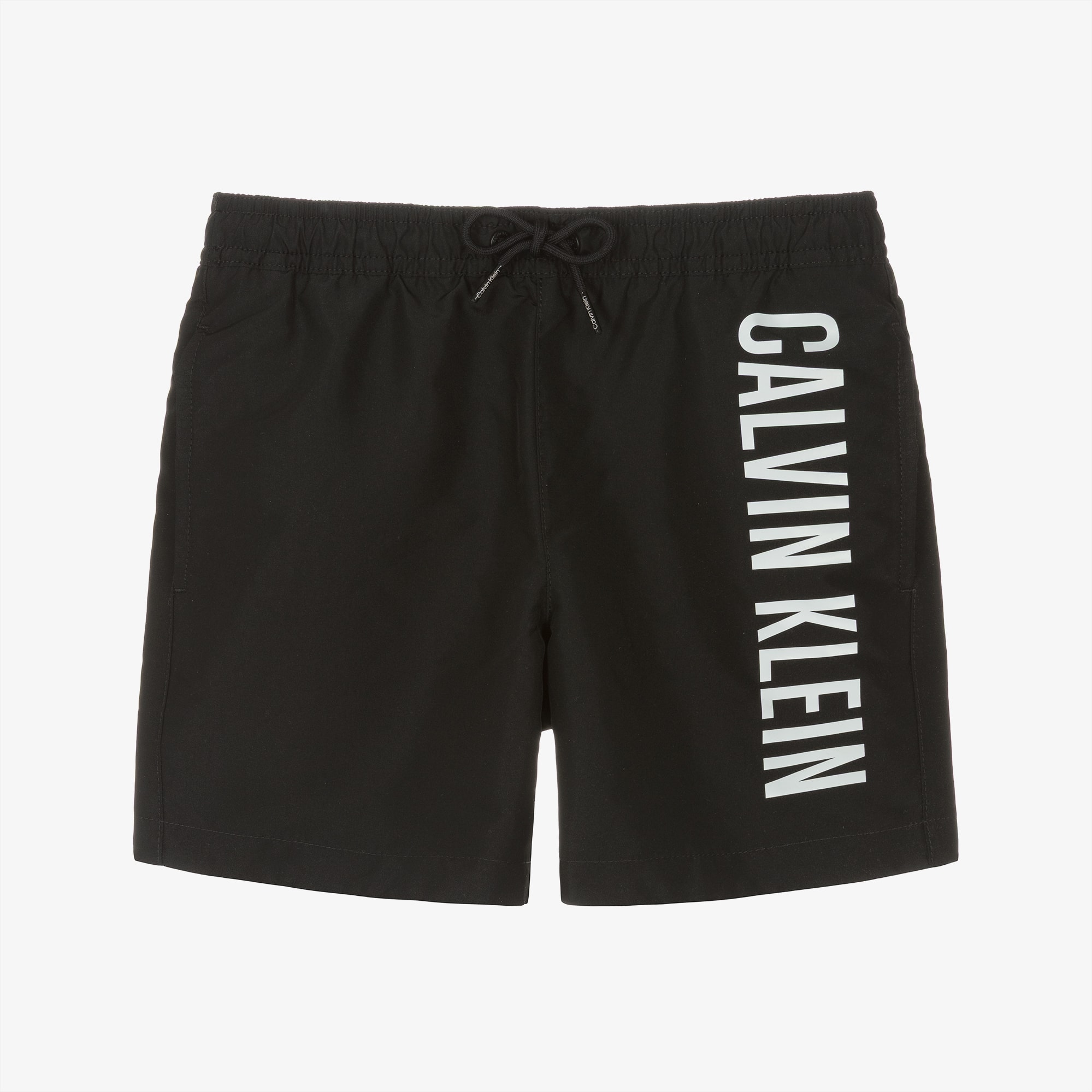 Boys Orange & White Logo Swim Shorts - View 1