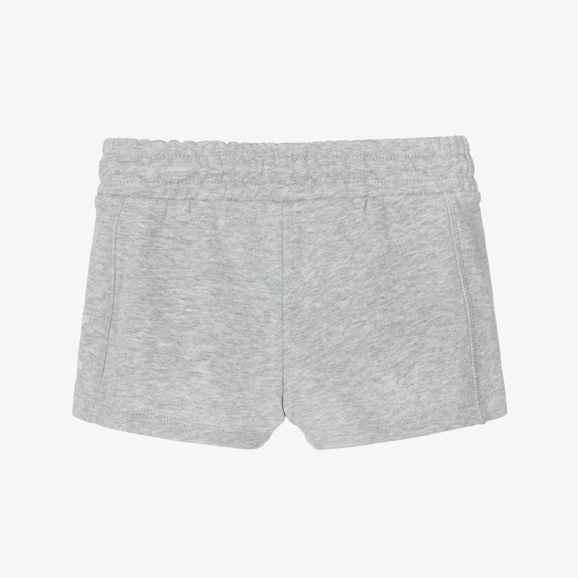Girls Grey Marl Cotton Jersey Shorts - View 2