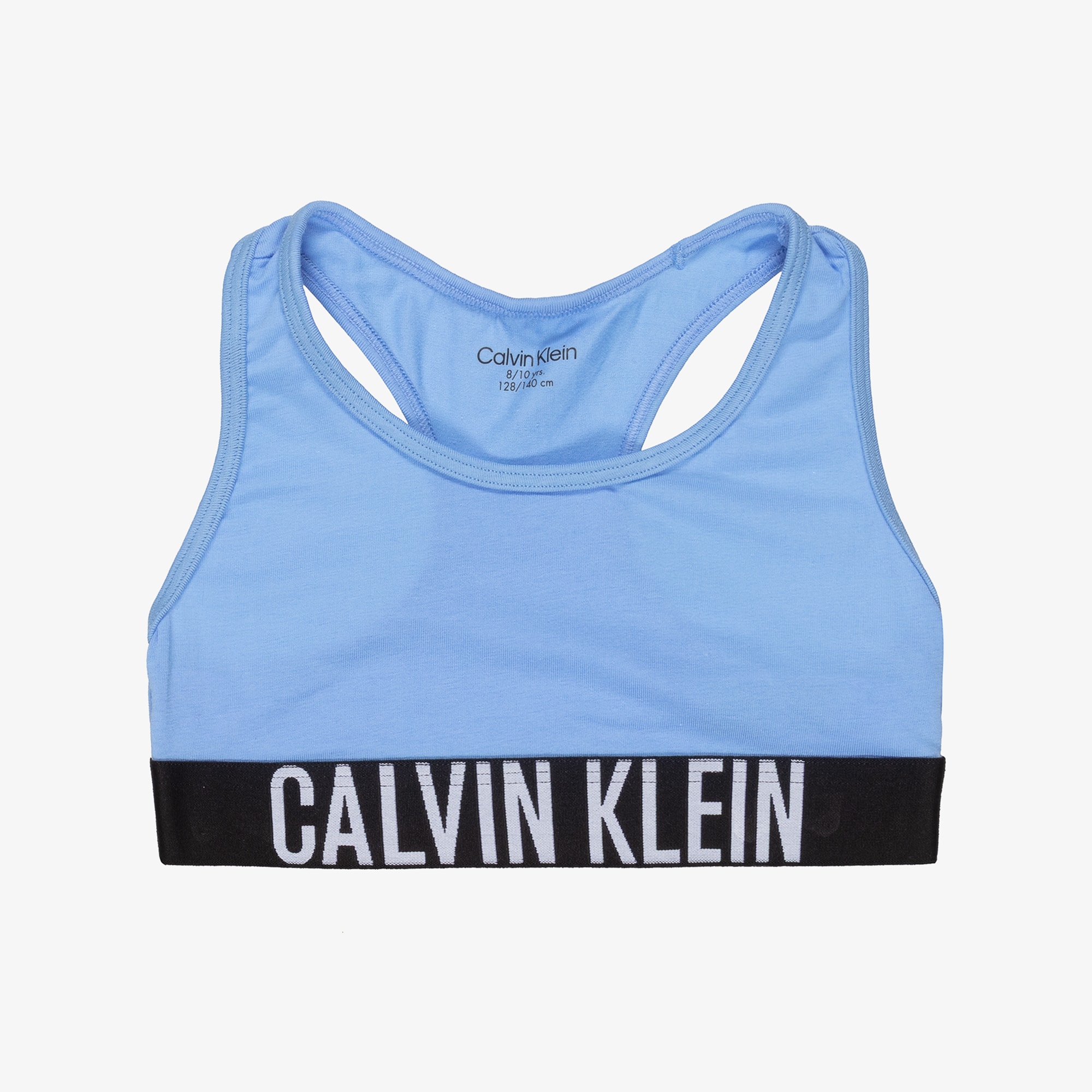 Girls White & Blue Cotton Cropped Tops (3 Pack) - View 2