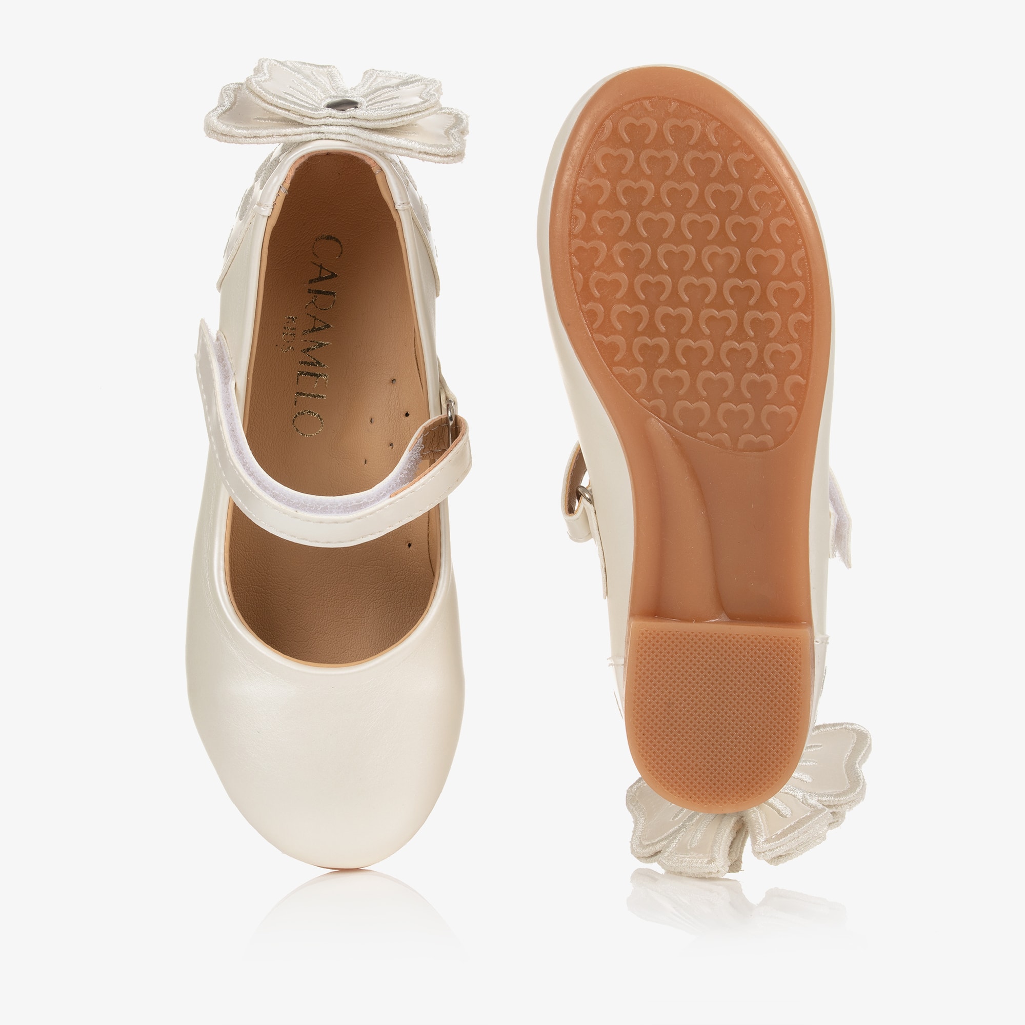 Girls Gold Ballerina Shoes - View 3
